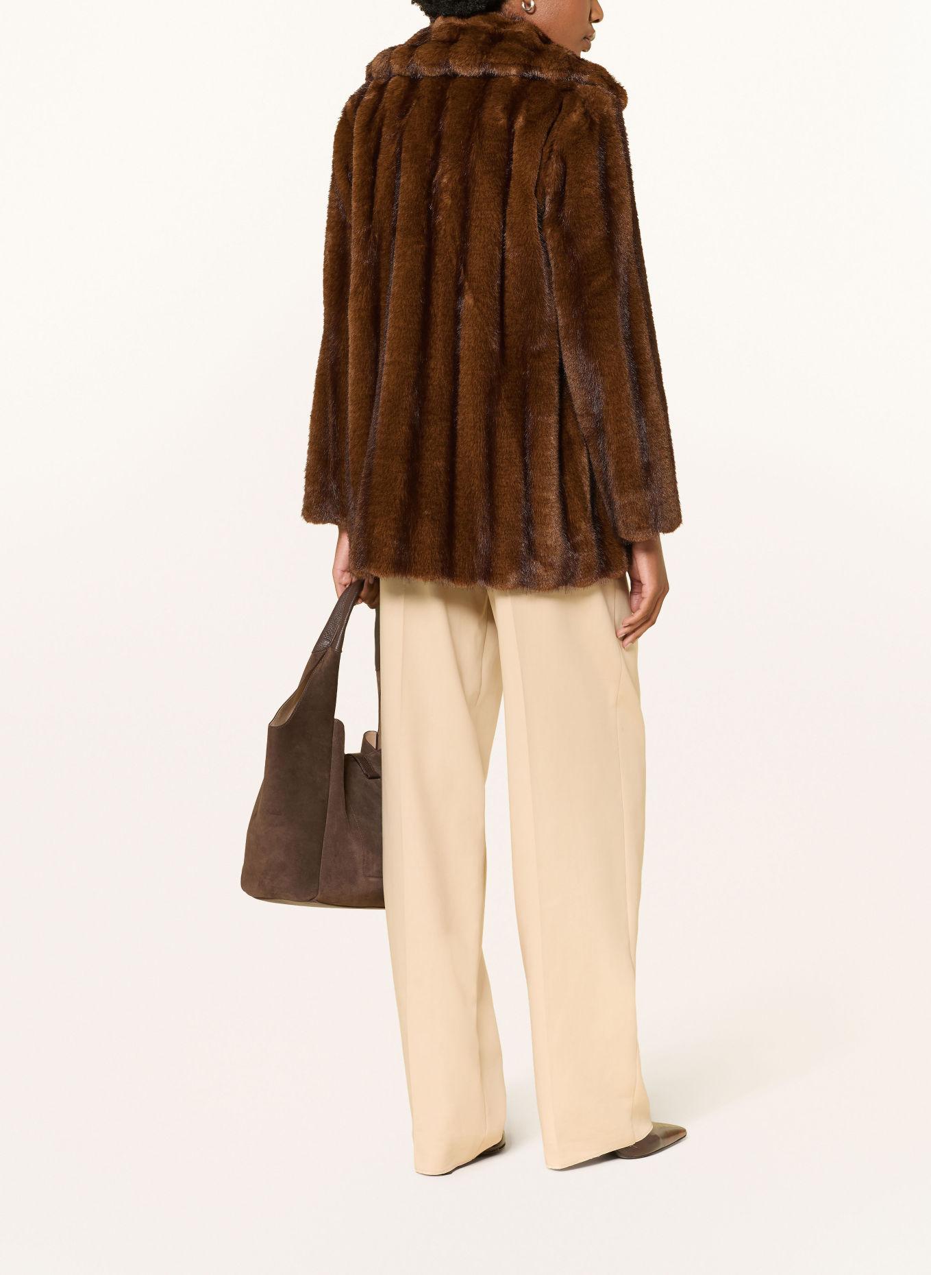 Max Mara STUDIO Kurtka ze sztucznego futra NEO: CIEMNOBRĄZOWY