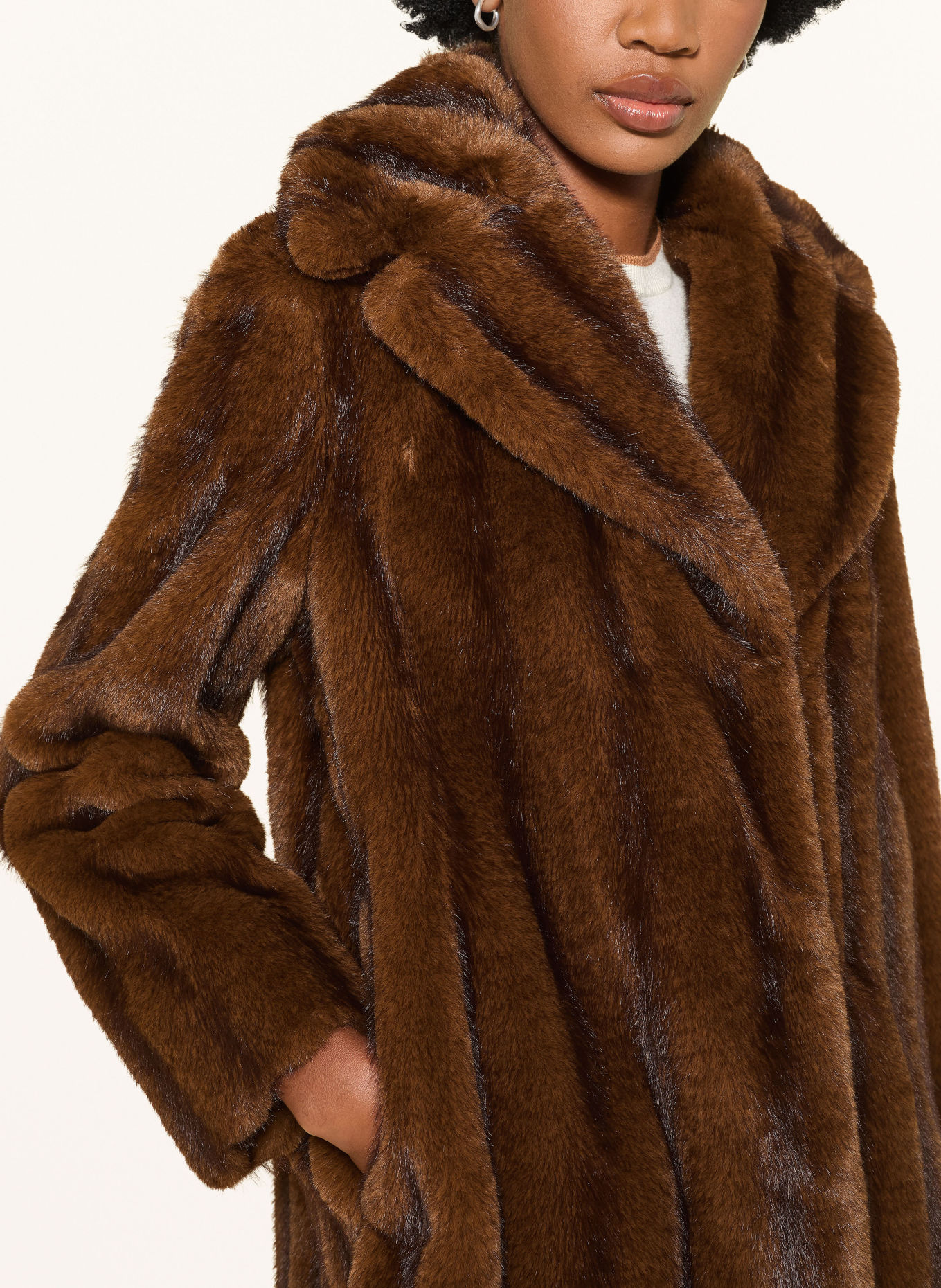 Max Mara STUDIO Kurtka ze sztucznego futra NEO: CIEMNOBRĄZOWY