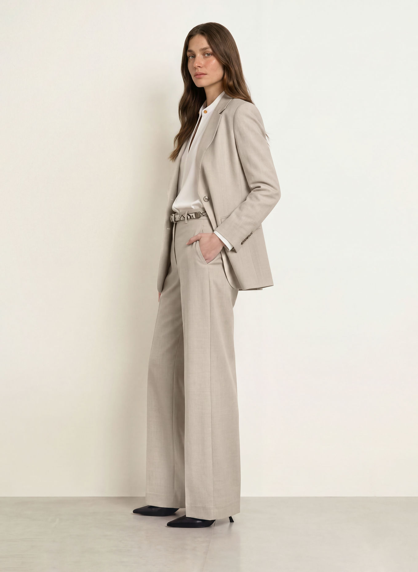 Max Mara STUDIO Blazer EDITO i flanell: BEIGE