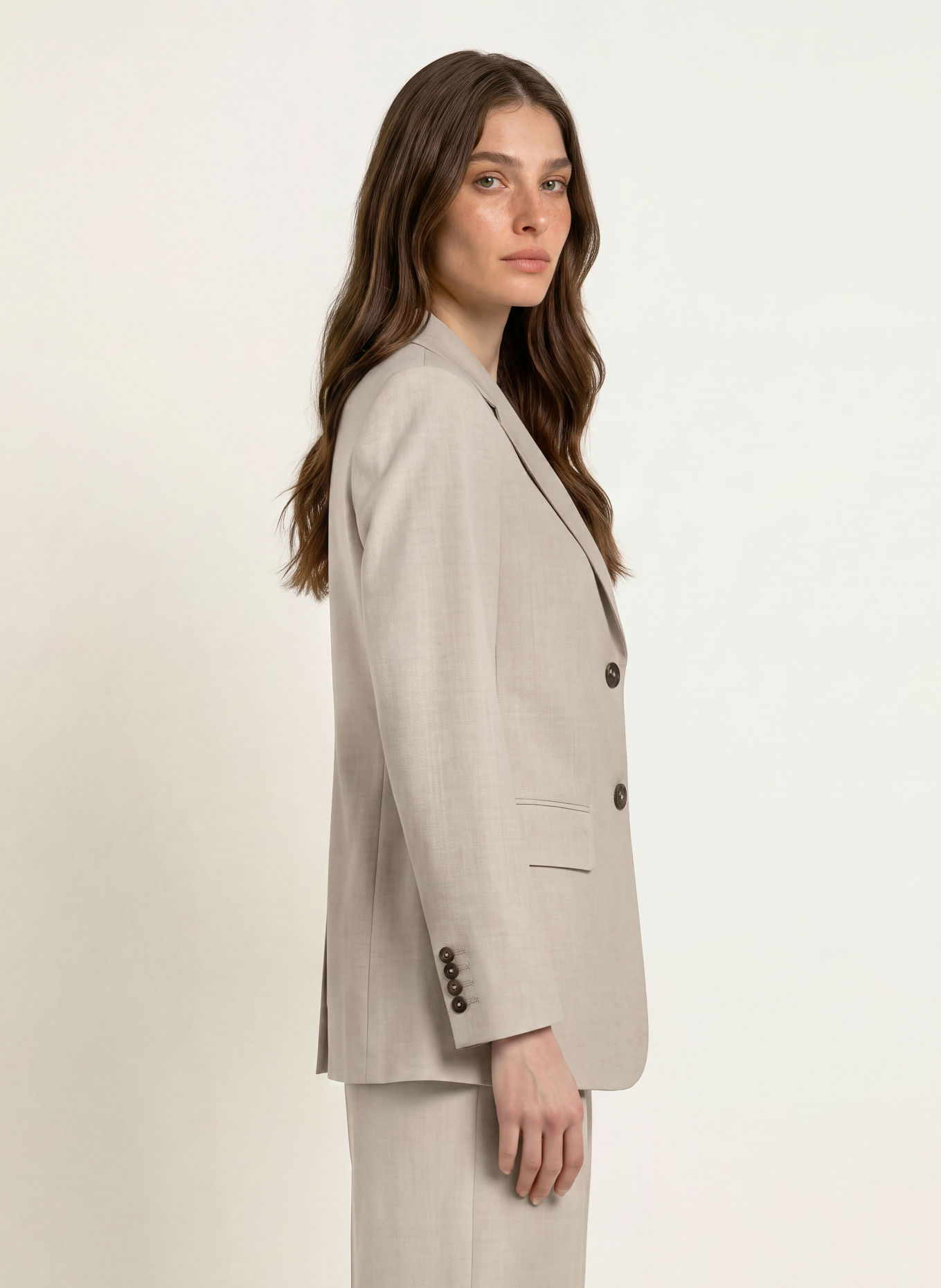 Max Mara STUDIO Blazer EDITO i flanell: BEIGE