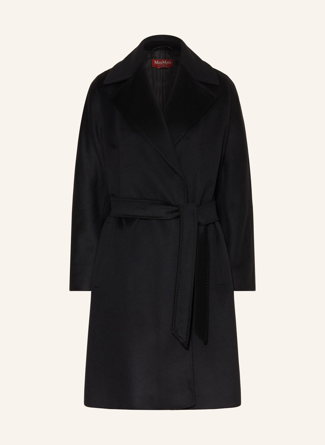Max Mara STUDIO Wollen mantel DRAVENNA: ZWART