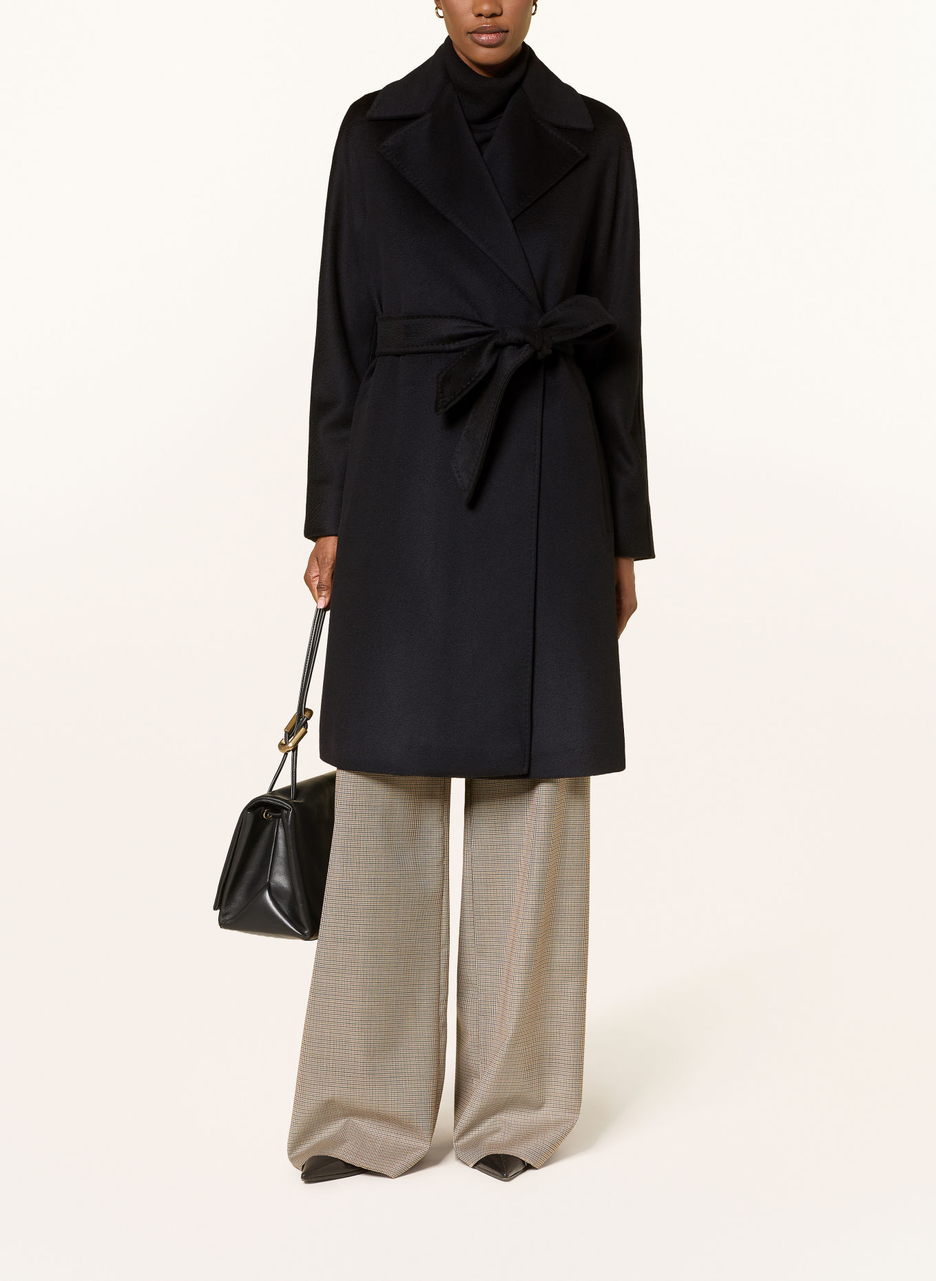 Max Mara STUDIO Wollen mantel DRAVENNA: ZWART