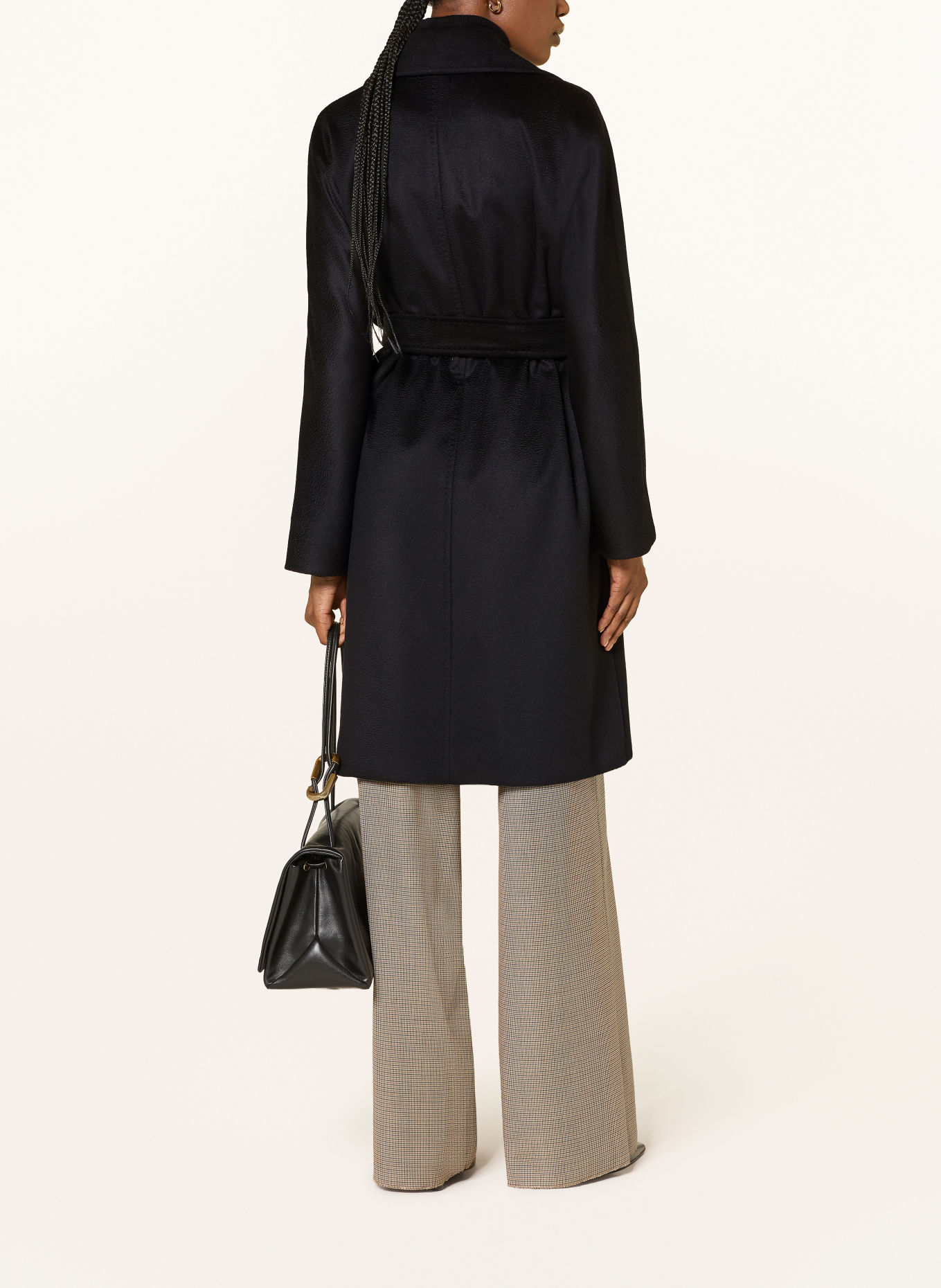 Max Mara STUDIO Wollen mantel DRAVENNA: ZWART