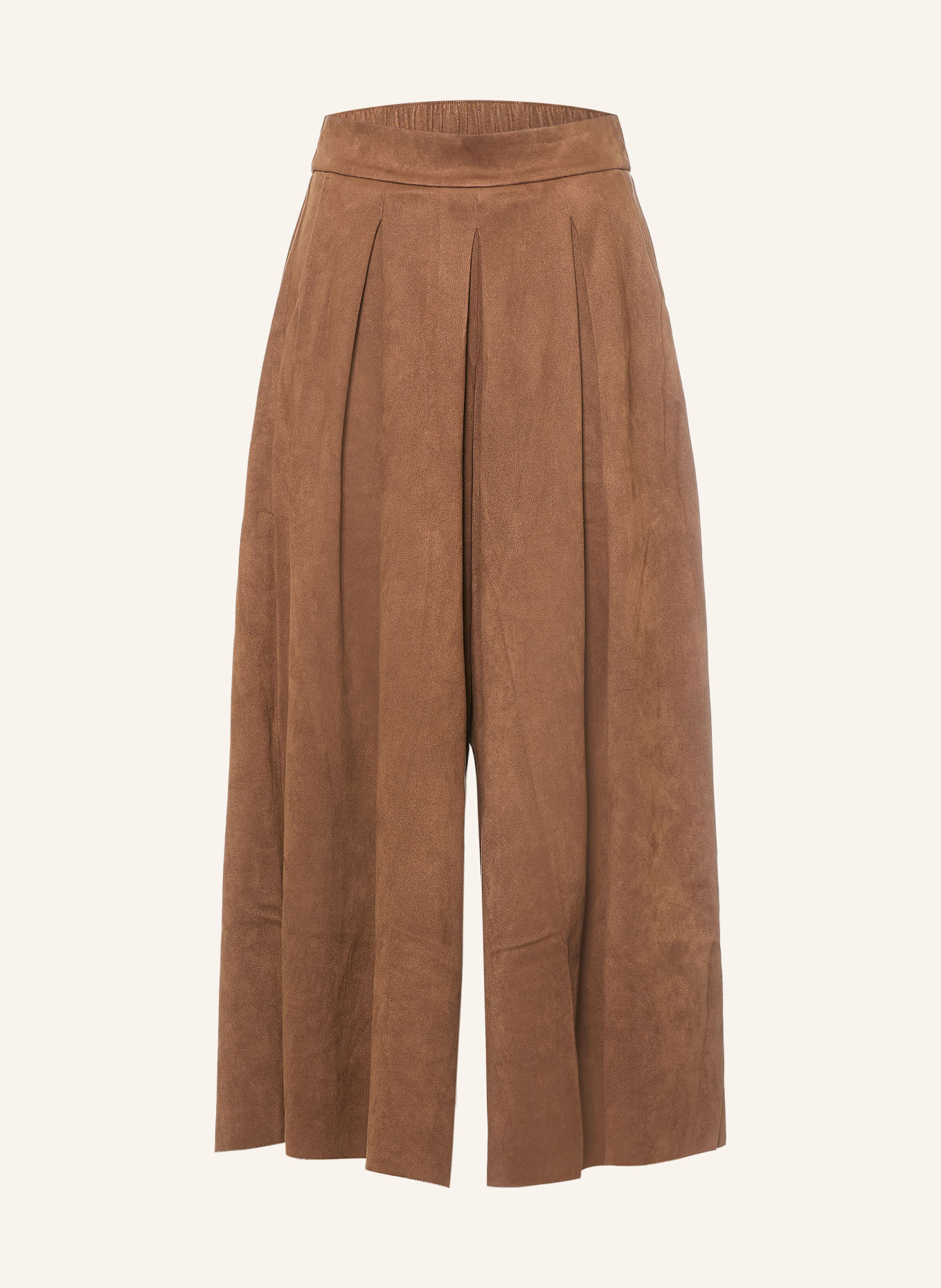 Betty Barclay Leather-look culottes: BROWN