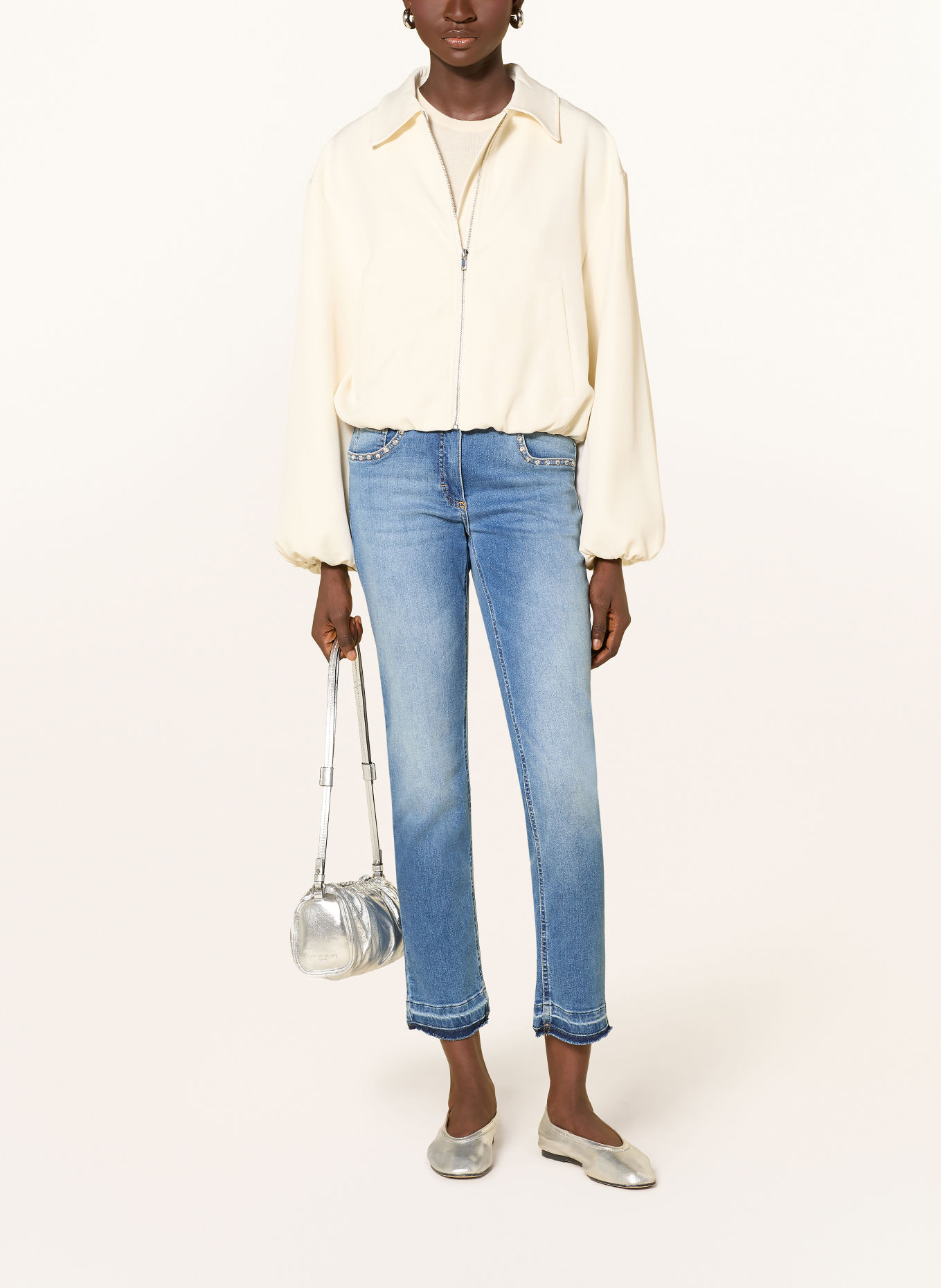 Betty Barclay Skinny jeans met sierstenen: 8619 Middle Blue Denim