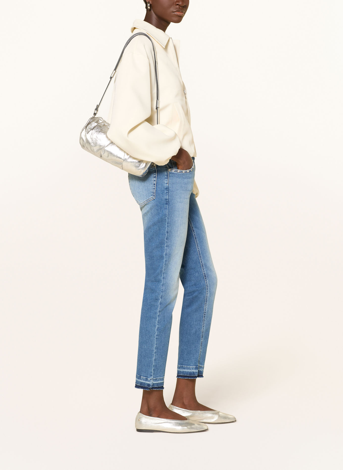 Betty Barclay Skinny jeans met sierstenen: 8619 Middle Blue Denim