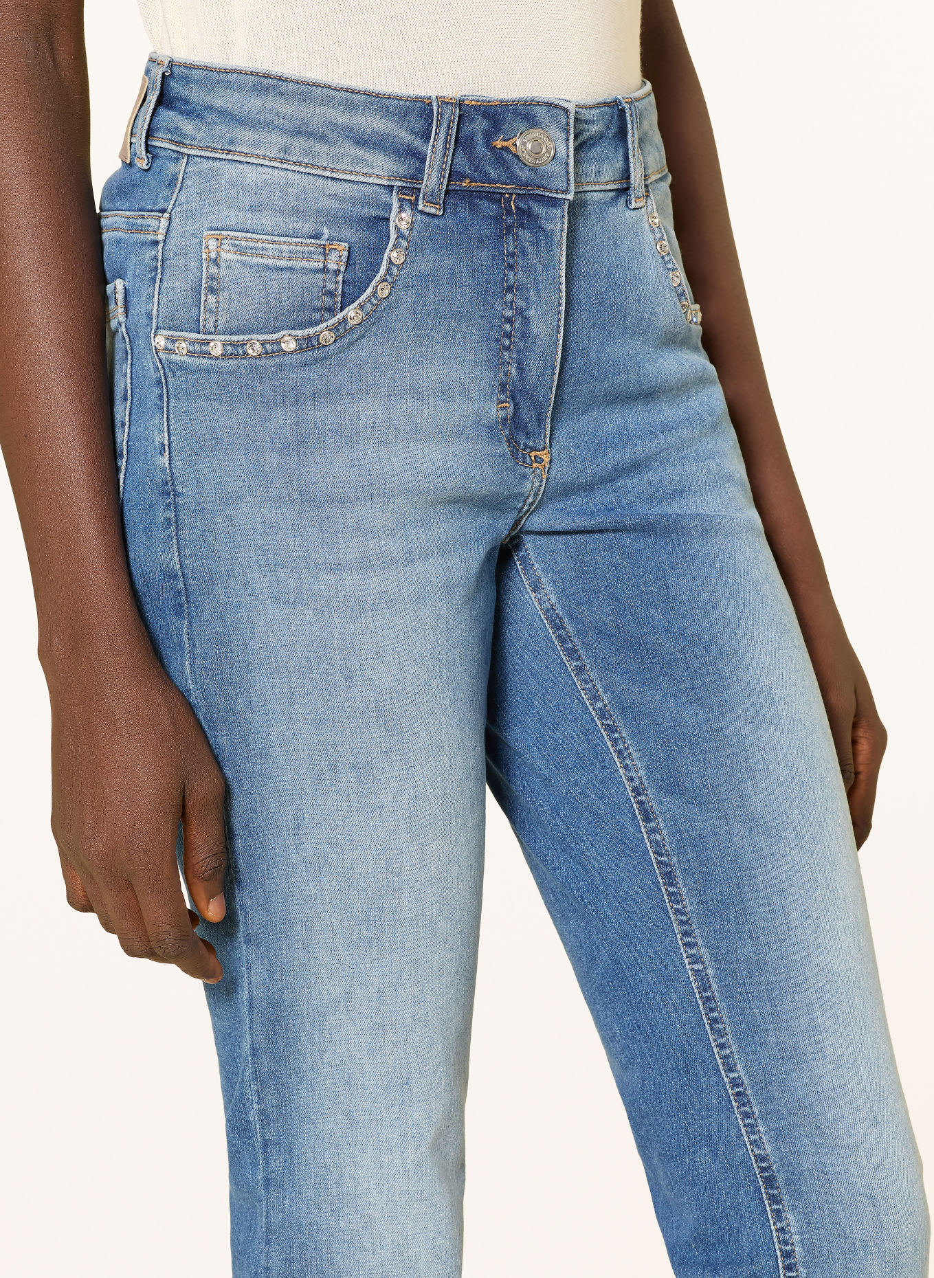 Betty Barclay Skinny jeans met sierstenen: 8619 Middle Blue Denim