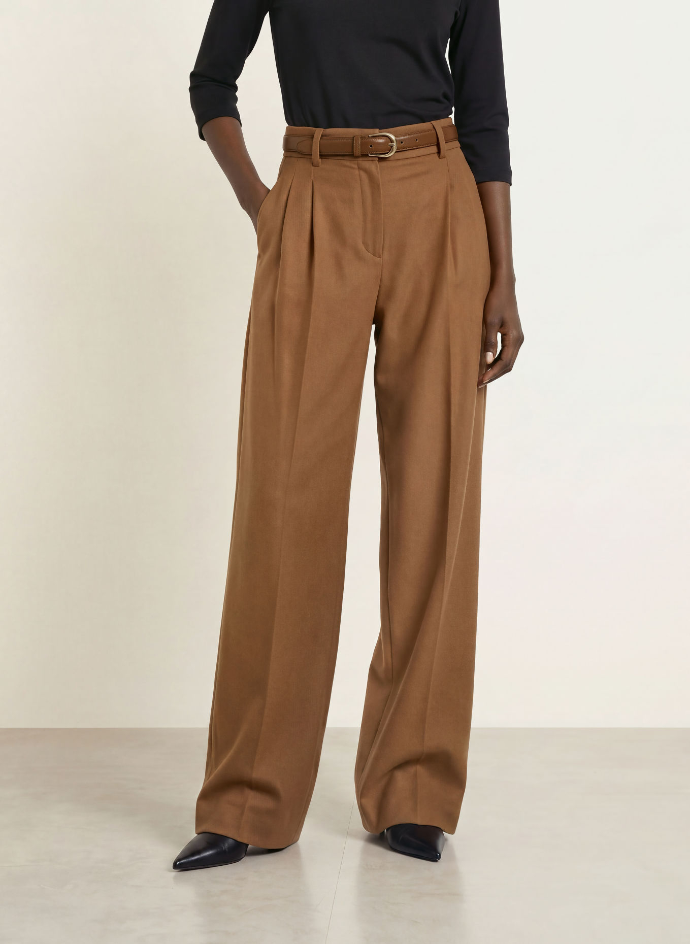 Max Mara STUDIO Marlene-broek COCCO: COGNAC