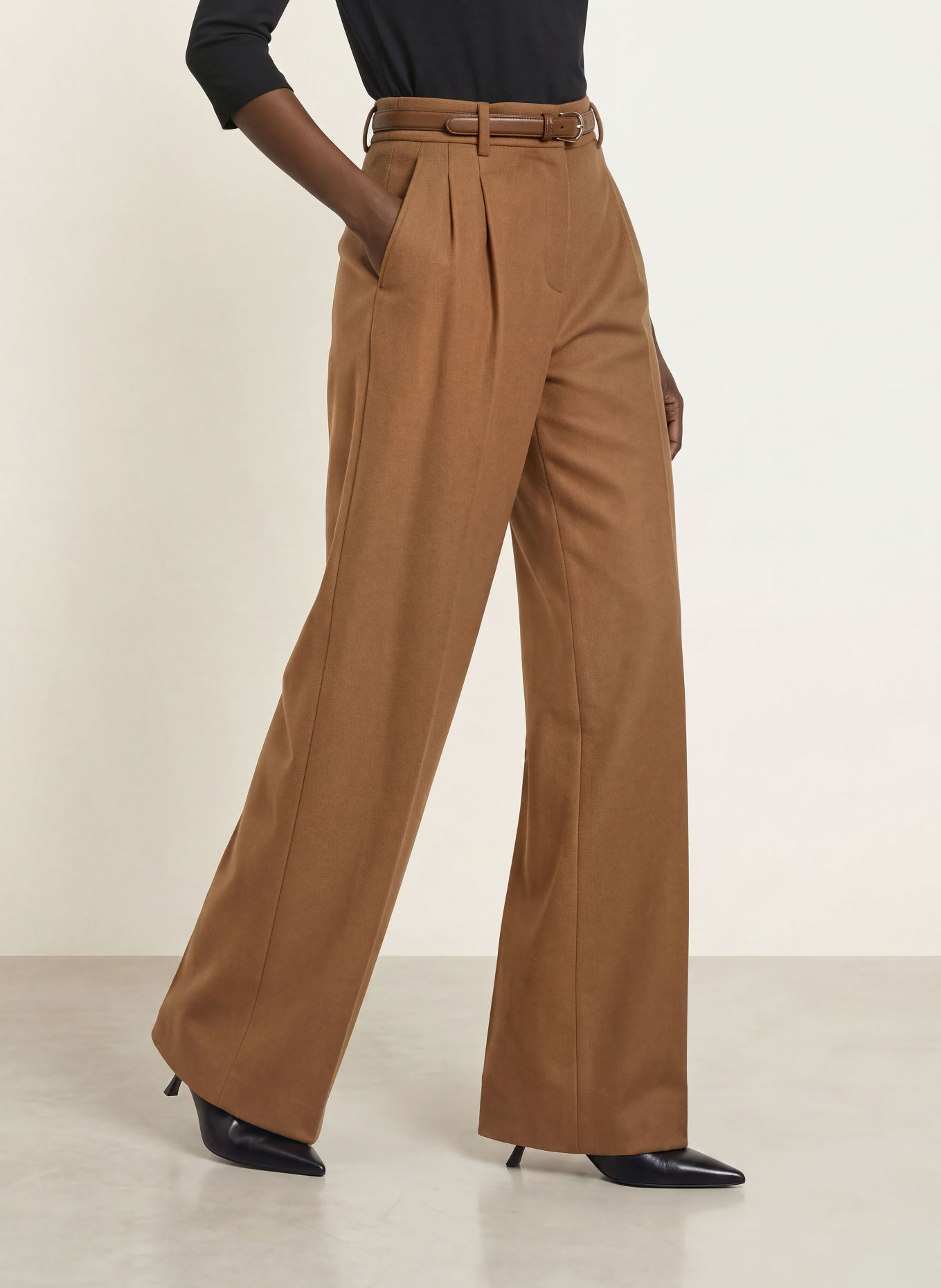 Max Mara STUDIO Marlene-broek COCCO: COGNAC