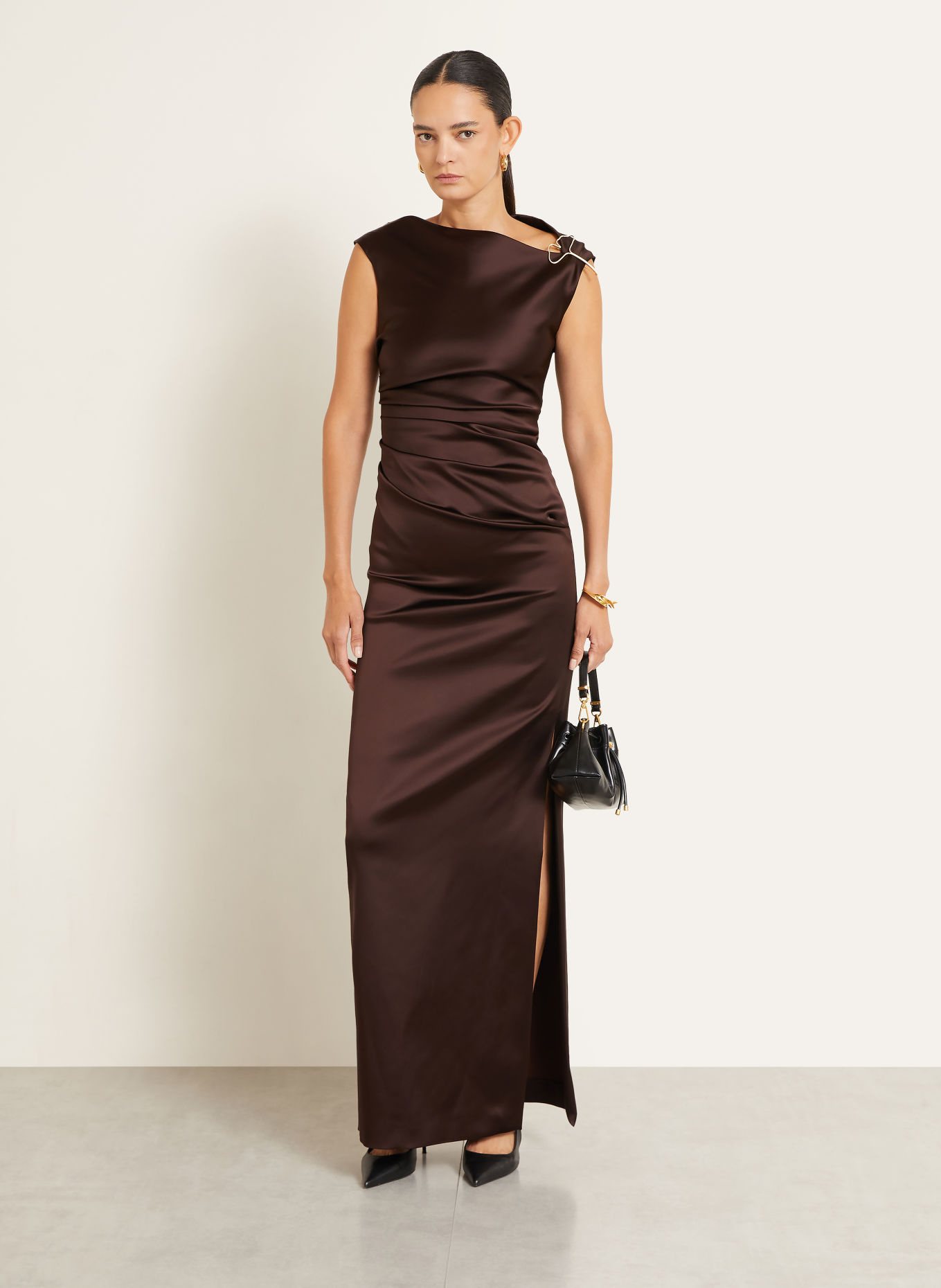 Max Mara Robe de soirée DREAM: MARRON FONCÉ