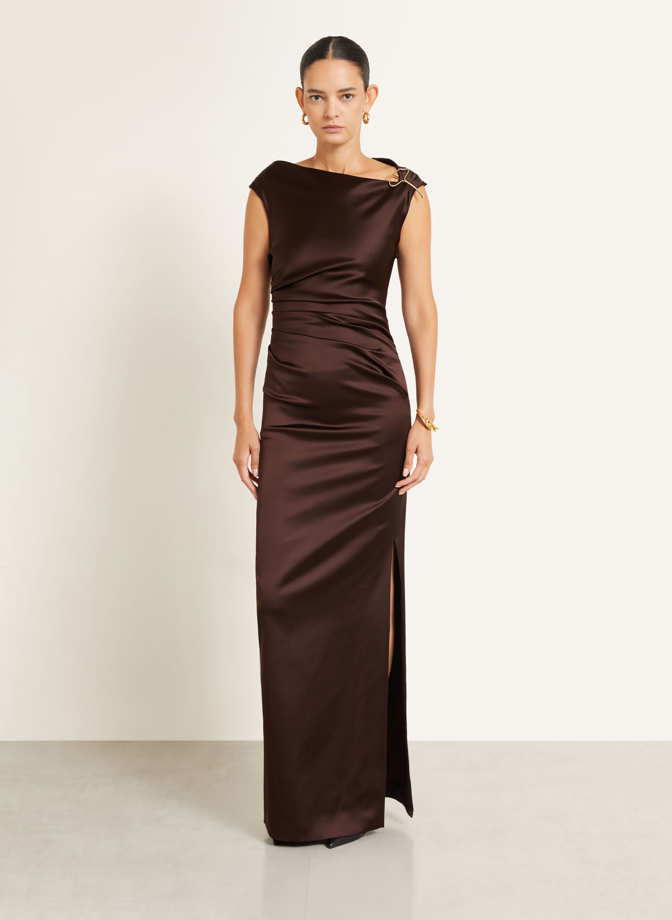 Max Mara Robe de soirée DREAM: MARRON FONCÉ
