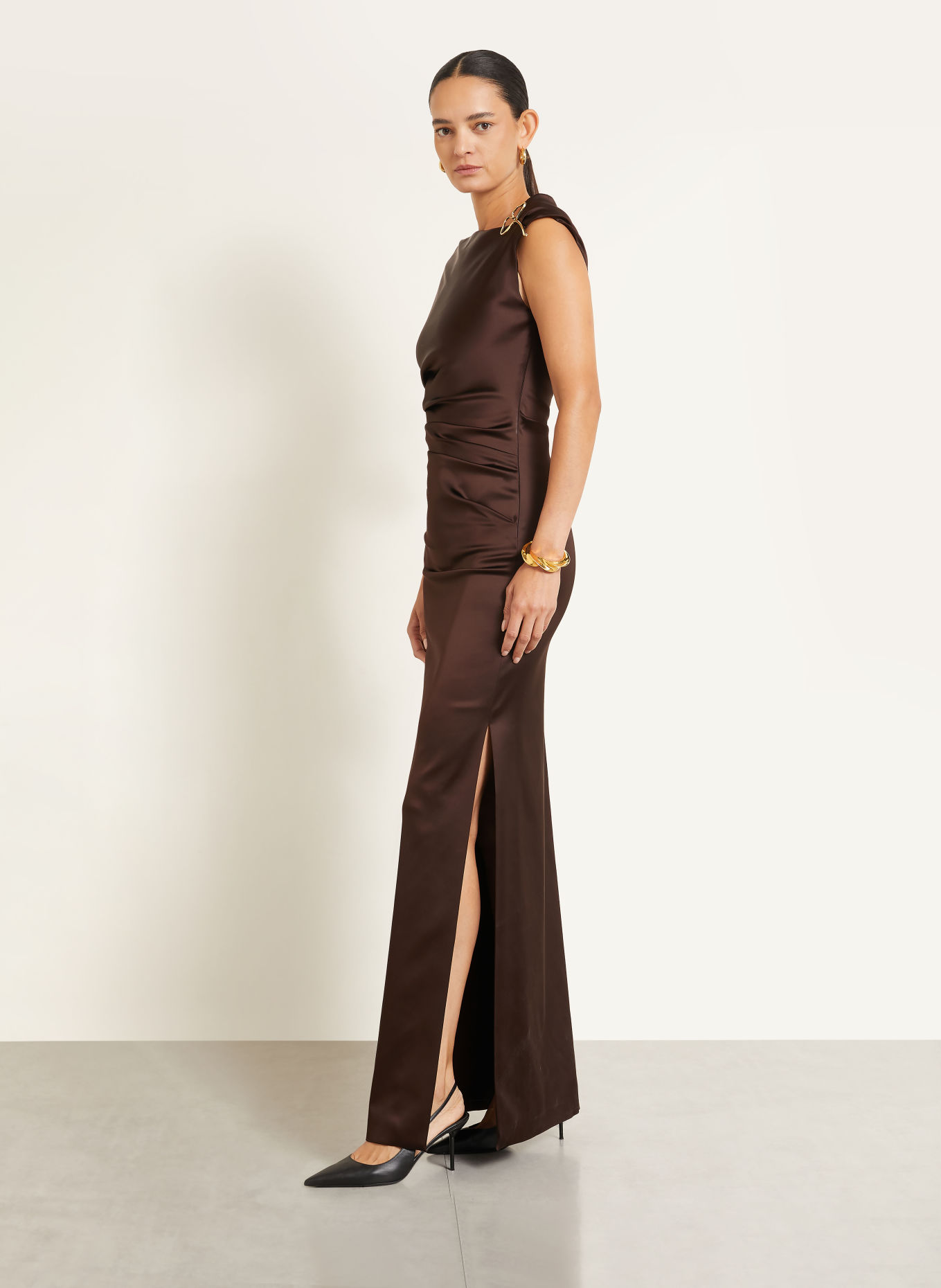 Max Mara Robe de soirée DREAM: MARRON FONCÉ