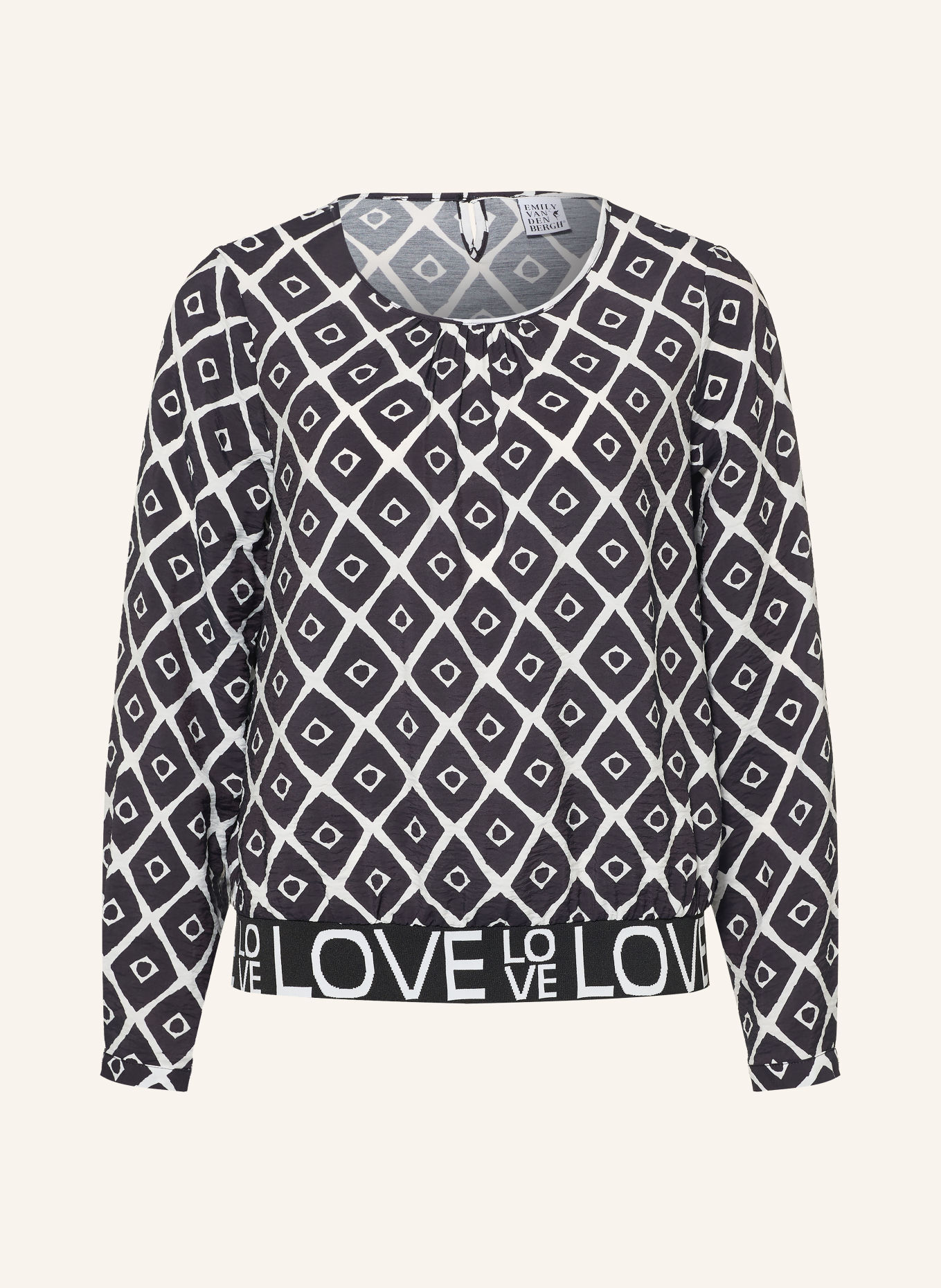 Emily VAN DEN BERGH Blusenshirt: SCHWARZ / WEISS