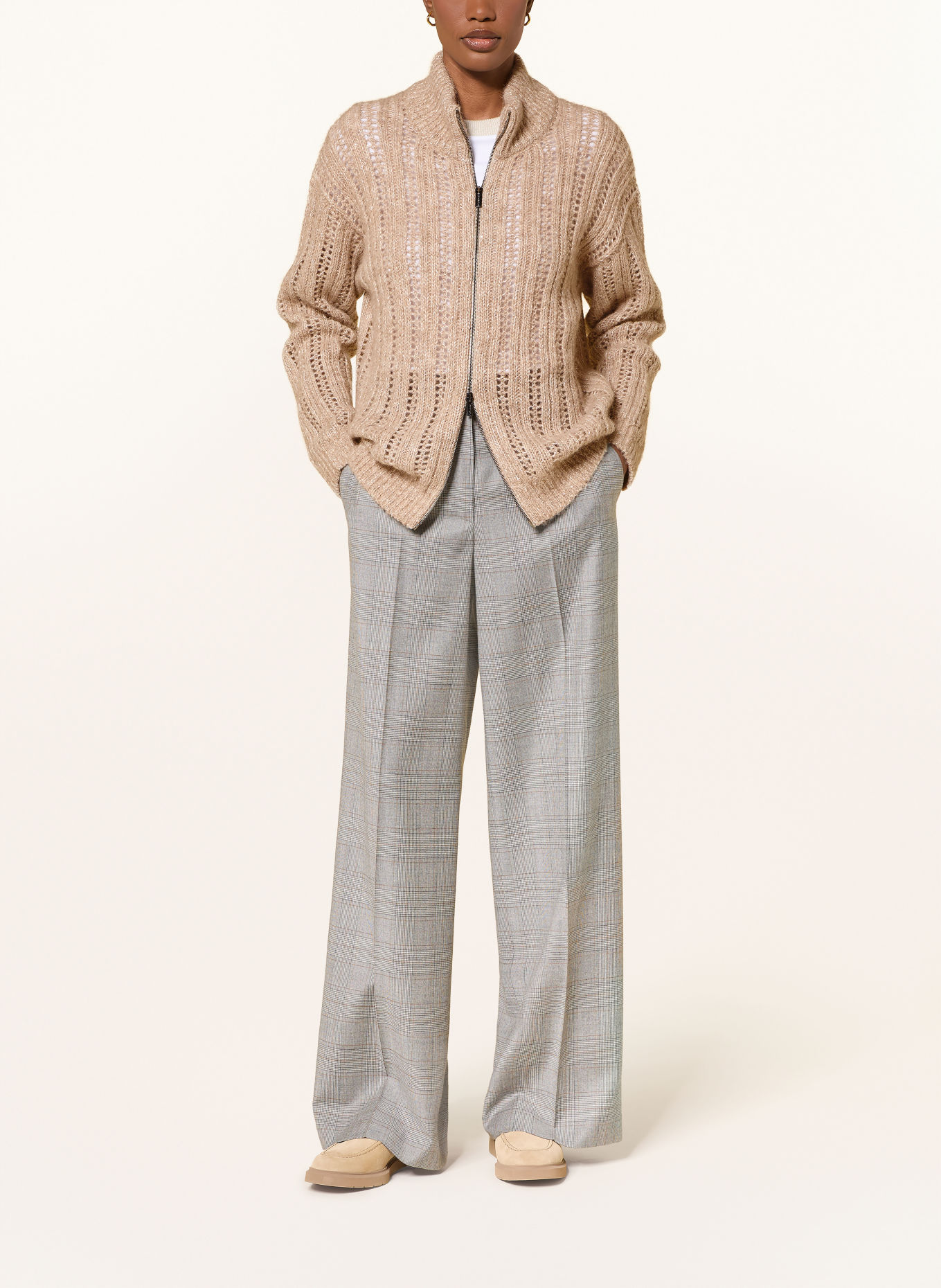 PESERICO Strickjacke: BEIGE