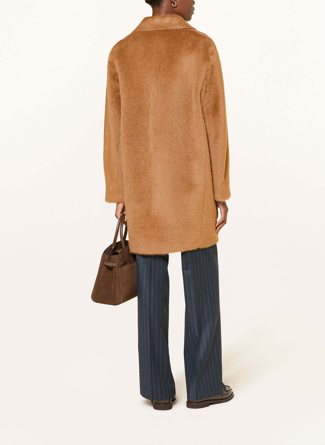 PESERICO Coat with Alpaca: CAMEL