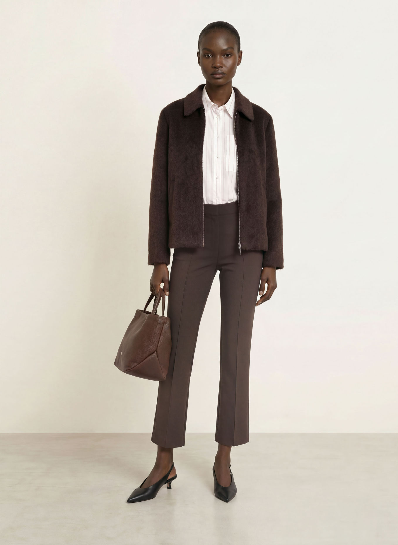 PESERICO Broek: MARRON FONCÉ