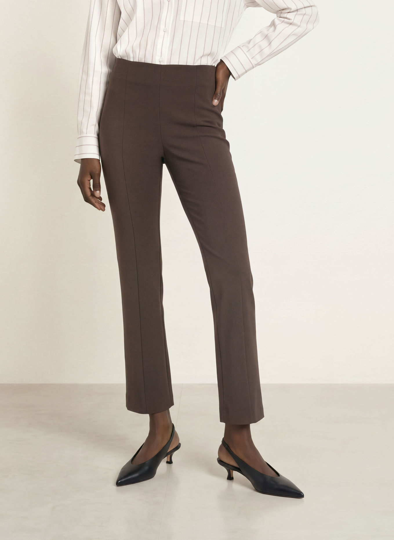 PESERICO Broek: MARRON FONCÉ