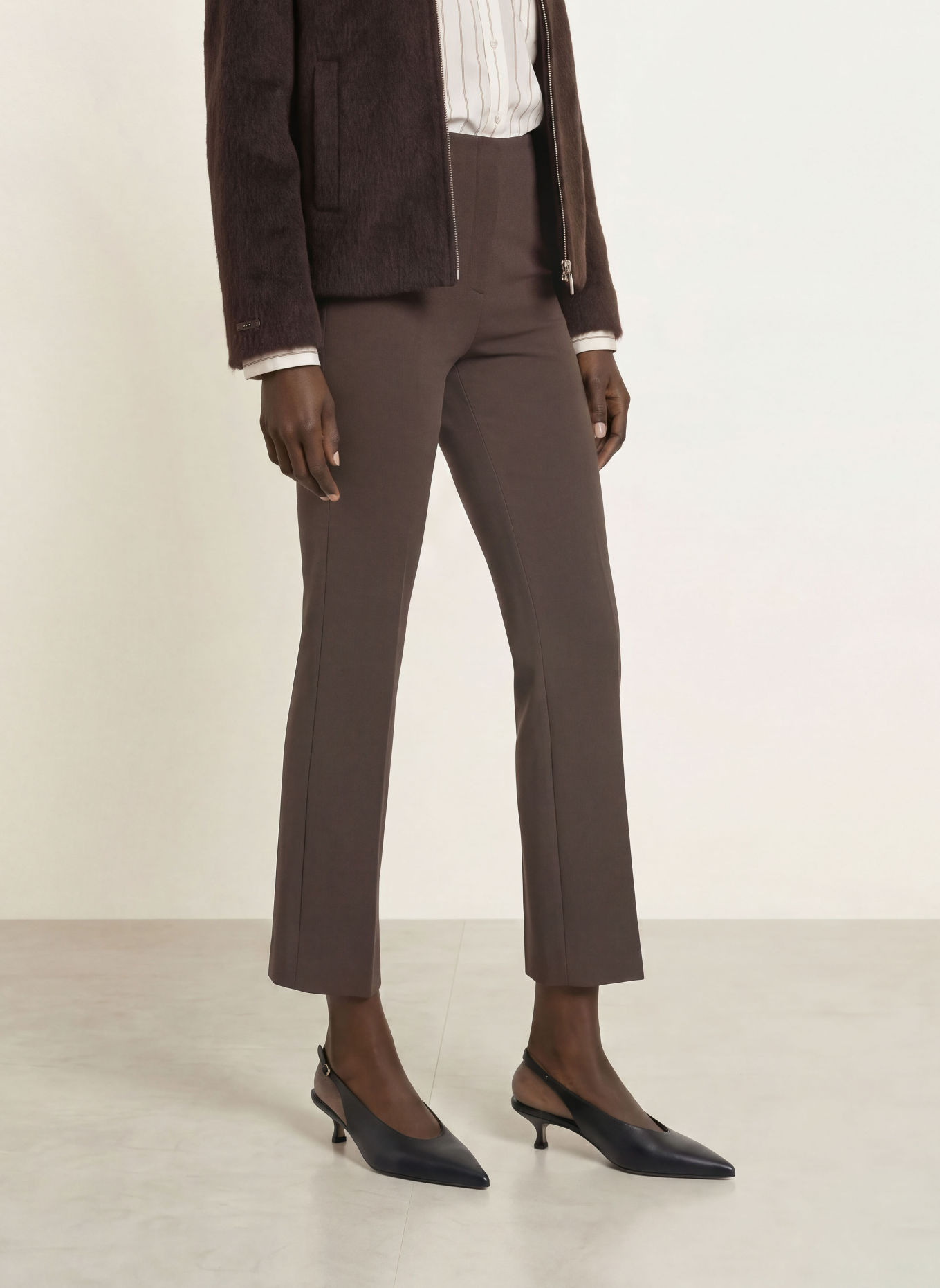 PESERICO Broek: MARRON FONCÉ