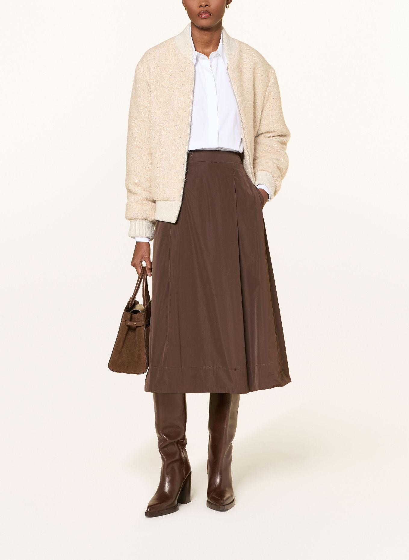 PESERICO Jupe: MARRON FONCÉ