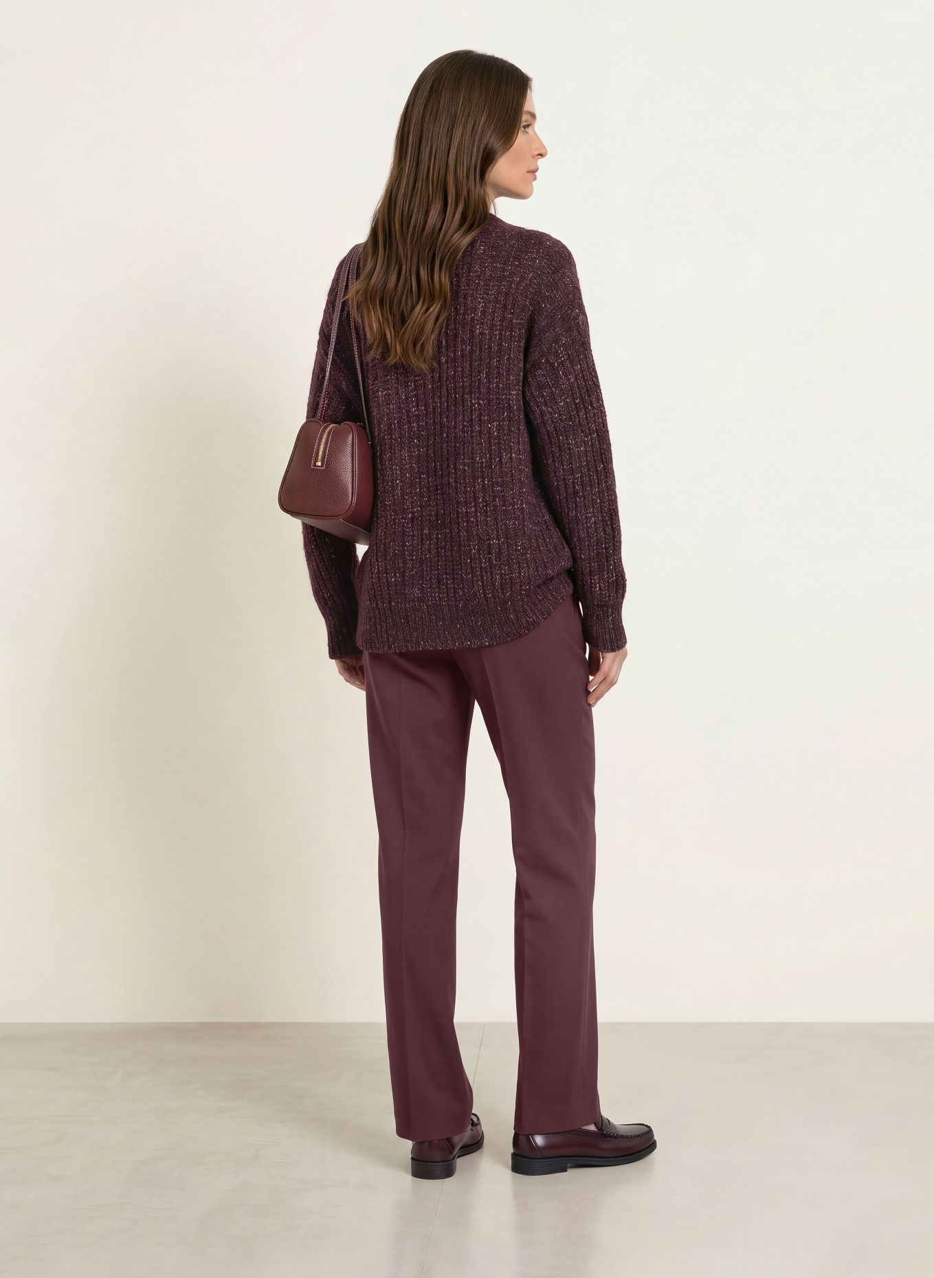 PESERICO Marlene-broek: DONKERROOD