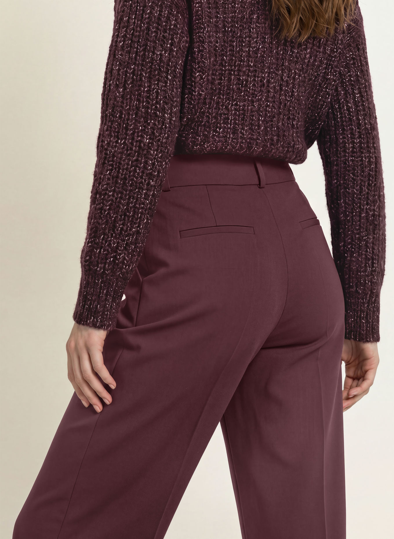 PESERICO Marlene-broek: DONKERROOD