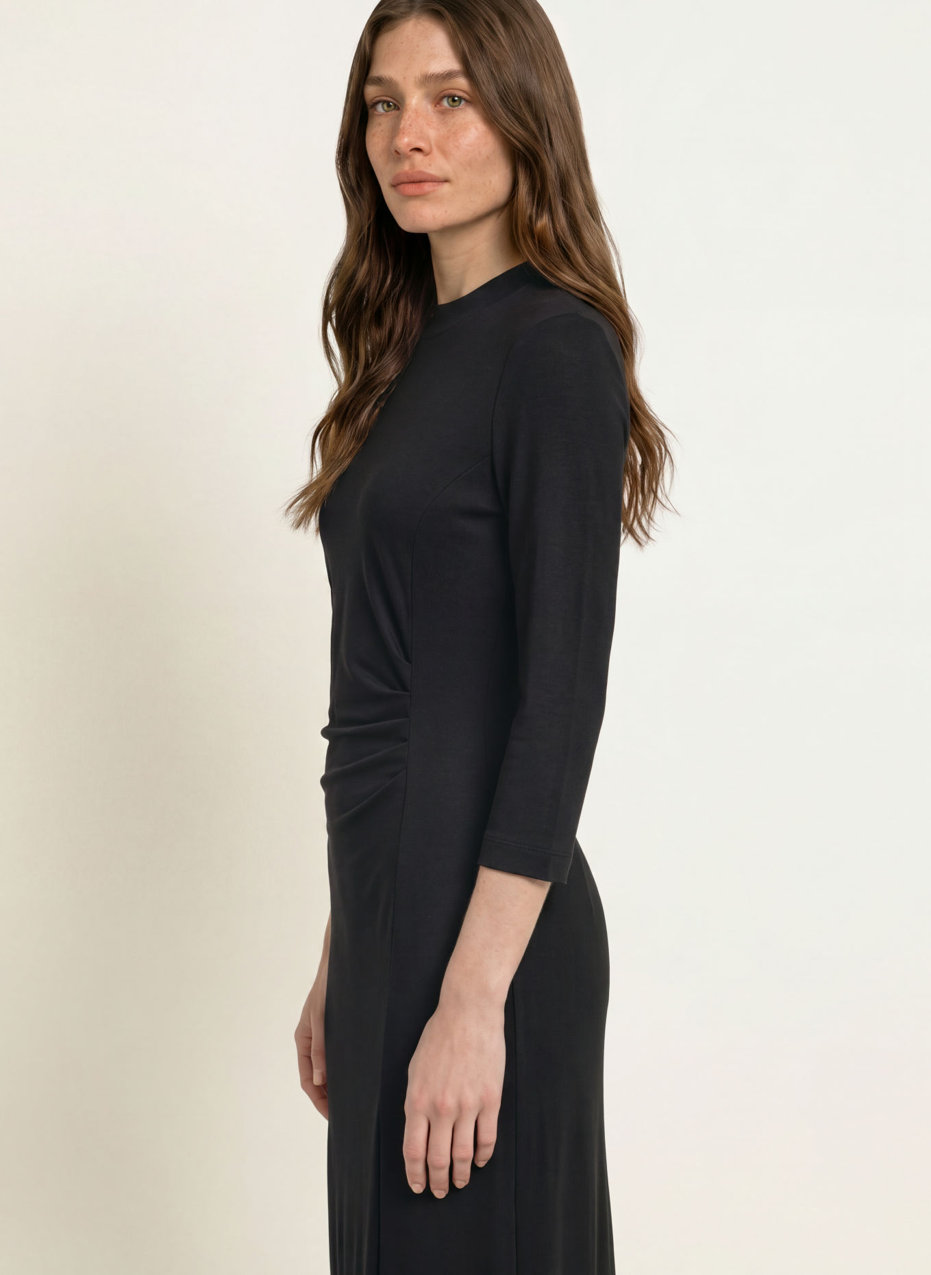 PESERICO Jerseykleid mit 3/4-Arm: SCHWARZ