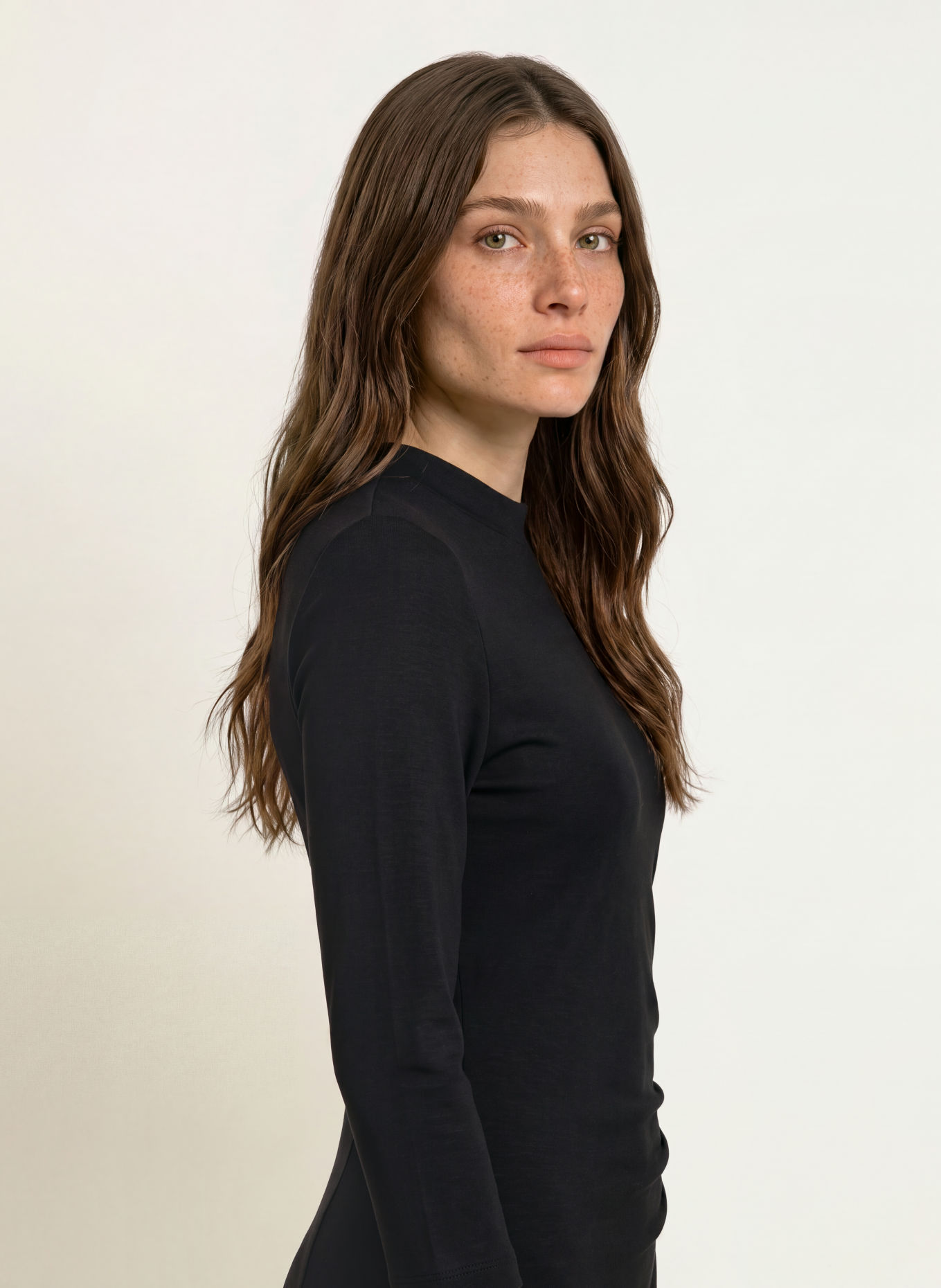 PESERICO Jerseykleid mit 3/4-Arm: SCHWARZ