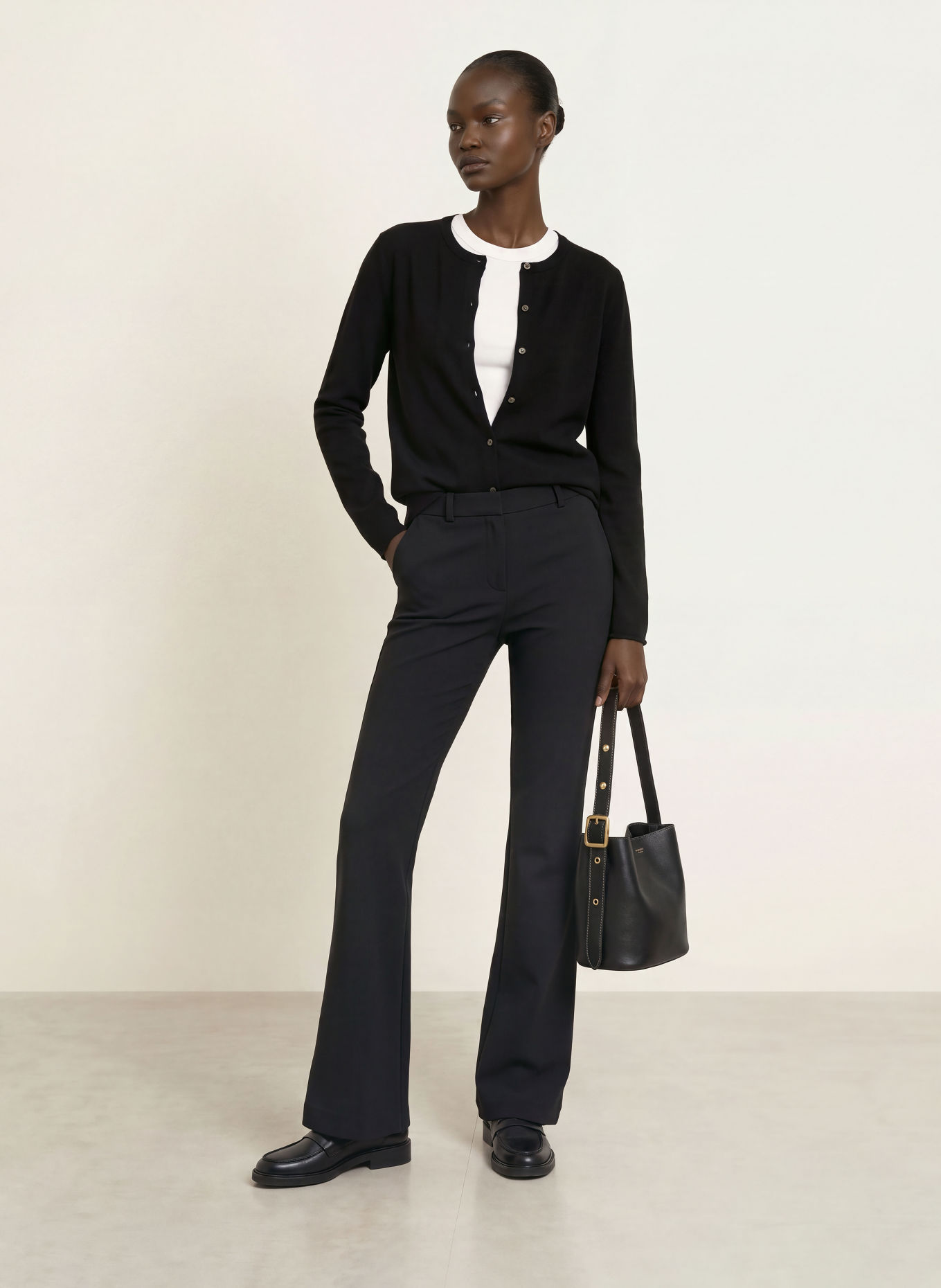 (THE MERCER) N.Y. Strickjacke aus Cashmere: SCHWARZ