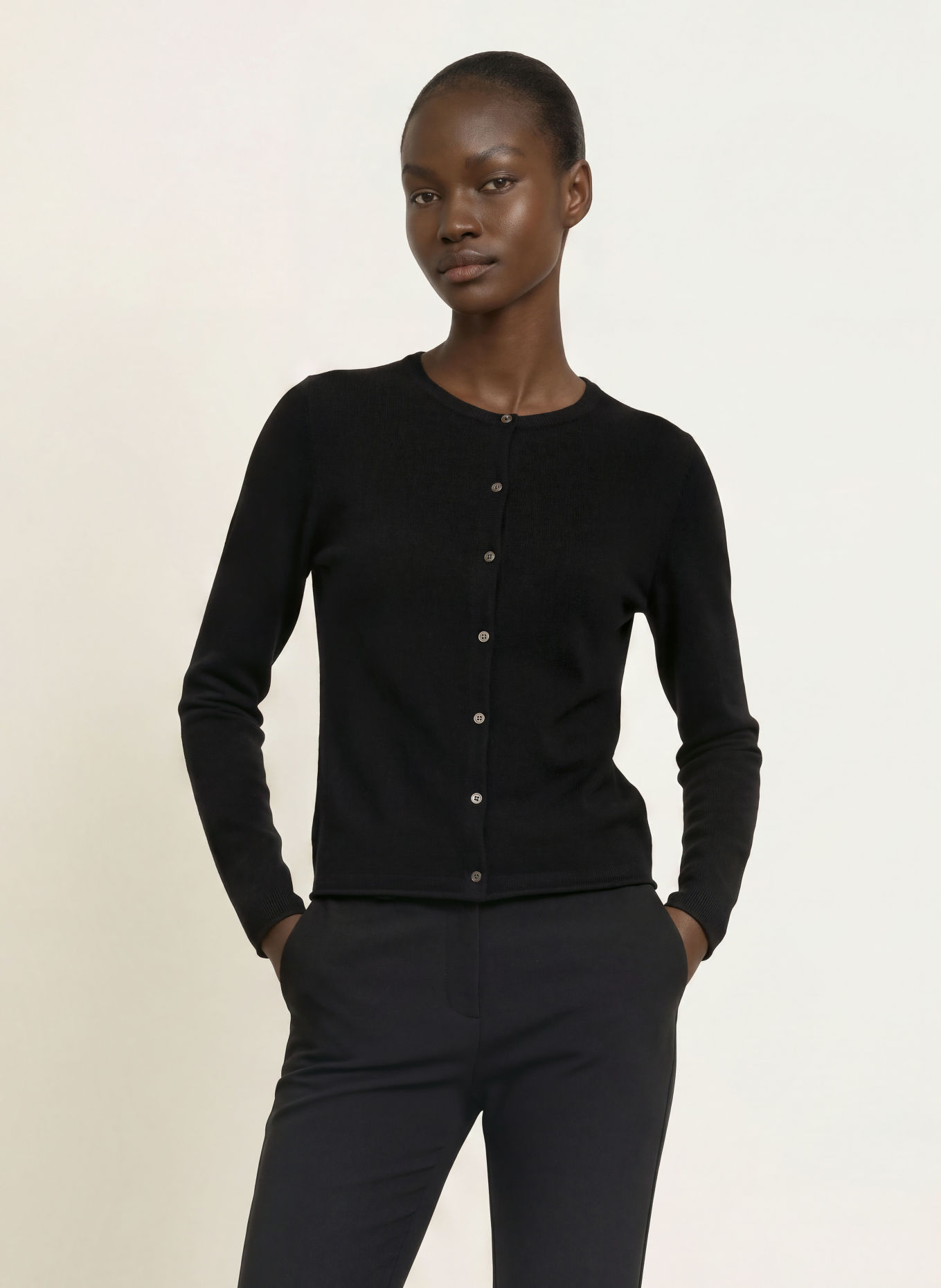 (THE MERCER) N.Y. Strickjacke aus Cashmere: SCHWARZ