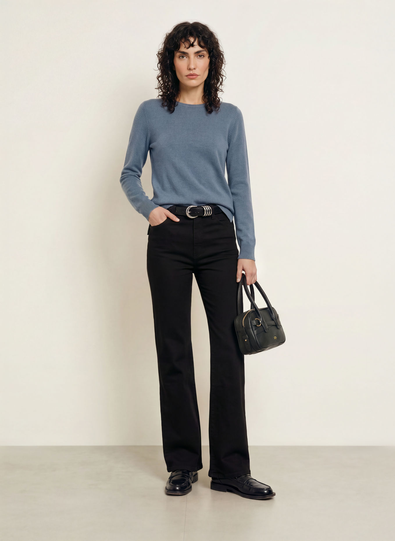 (THE MERCER) N.Y. Cashmere-Pullover: BLAUGRAU