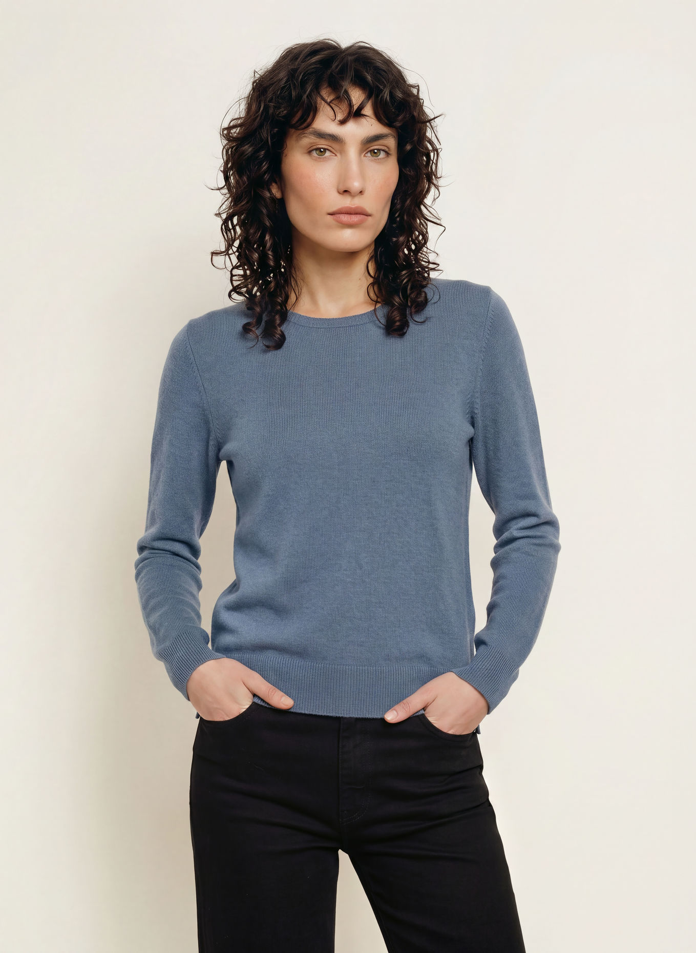 (THE MERCER) N.Y. Cashmere-Pullover: BLAUGRAU
