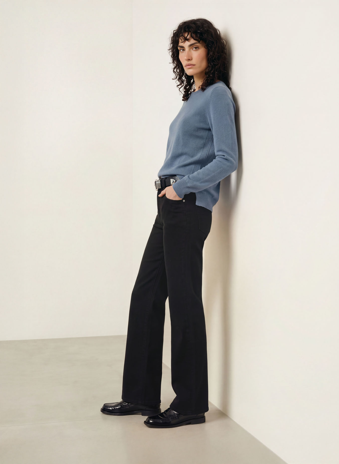 (THE MERCER) N.Y. Cashmere-Pullover: BLAUGRAU