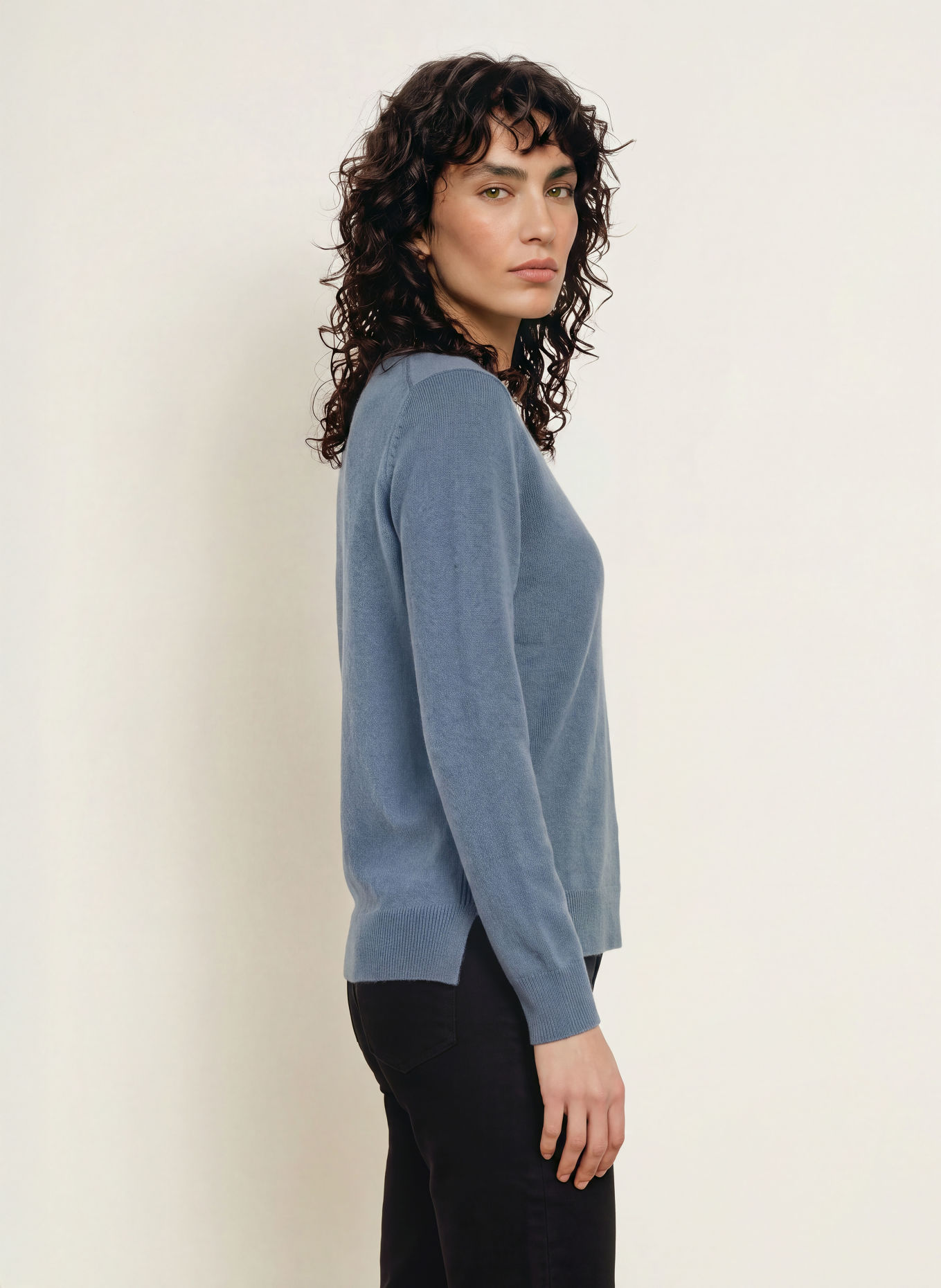 (THE MERCER) N.Y. Cashmere-Pullover: BLAUGRAU