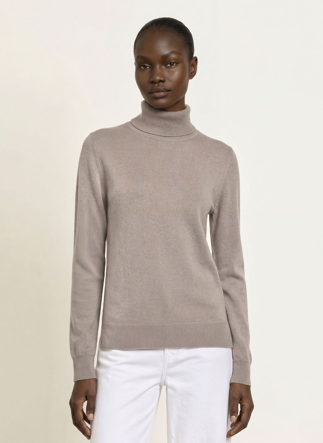 (THE MERCER) N.Y. Rollkragenpullover aus Cashmere: TAUPE