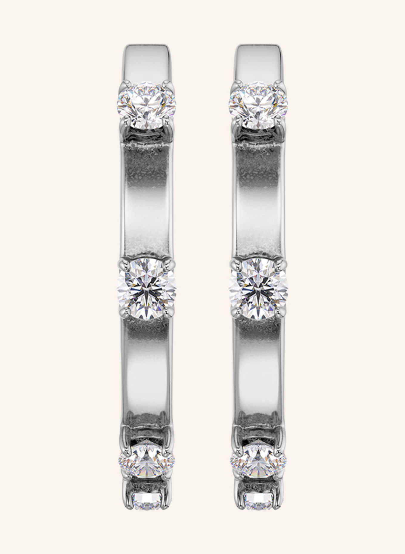 EDBLAD CELESTE Hoop earrings: SILVER / WHITE