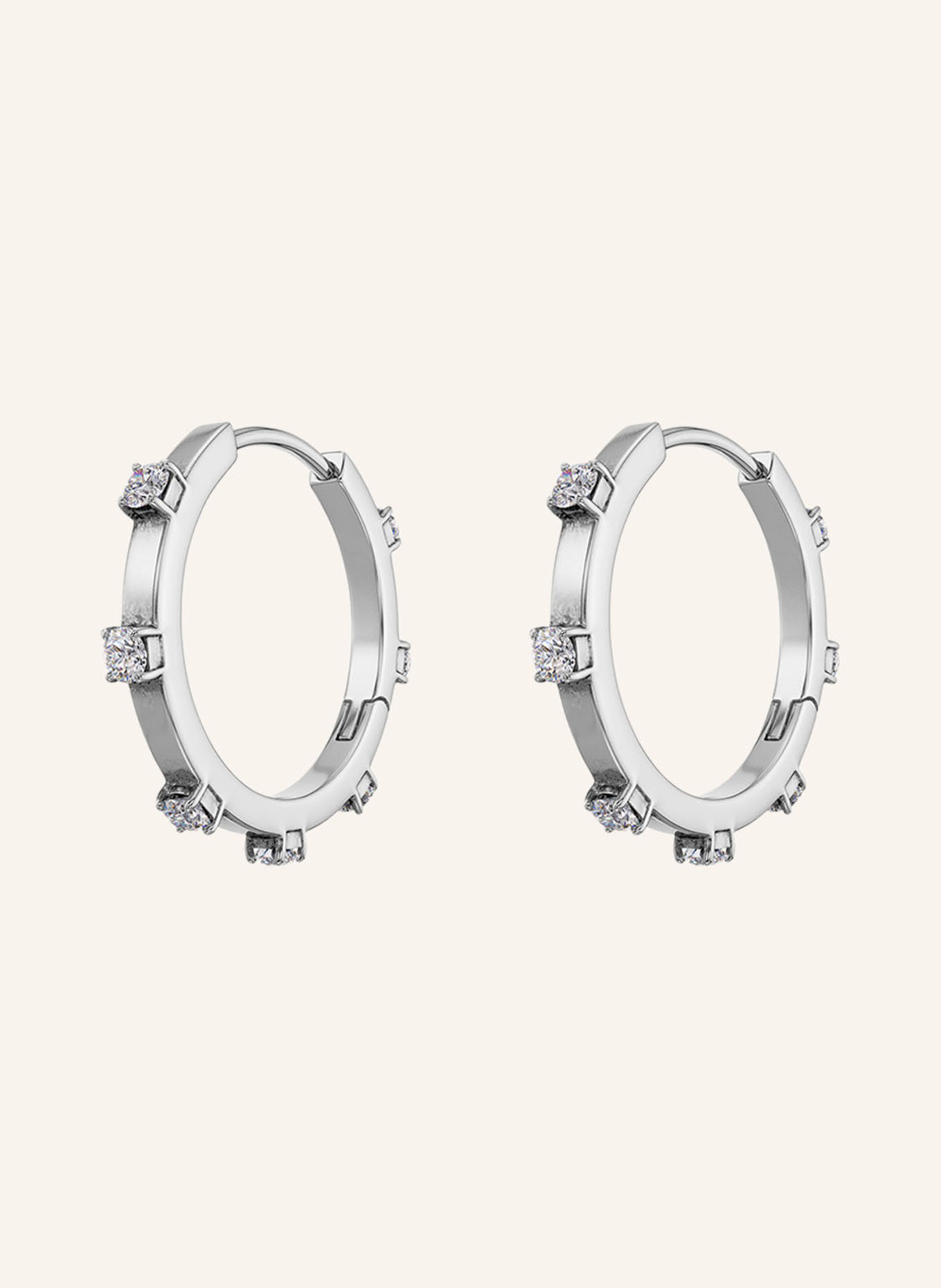 EDBLAD CELESTE Hoop earrings: SILVER / WHITE