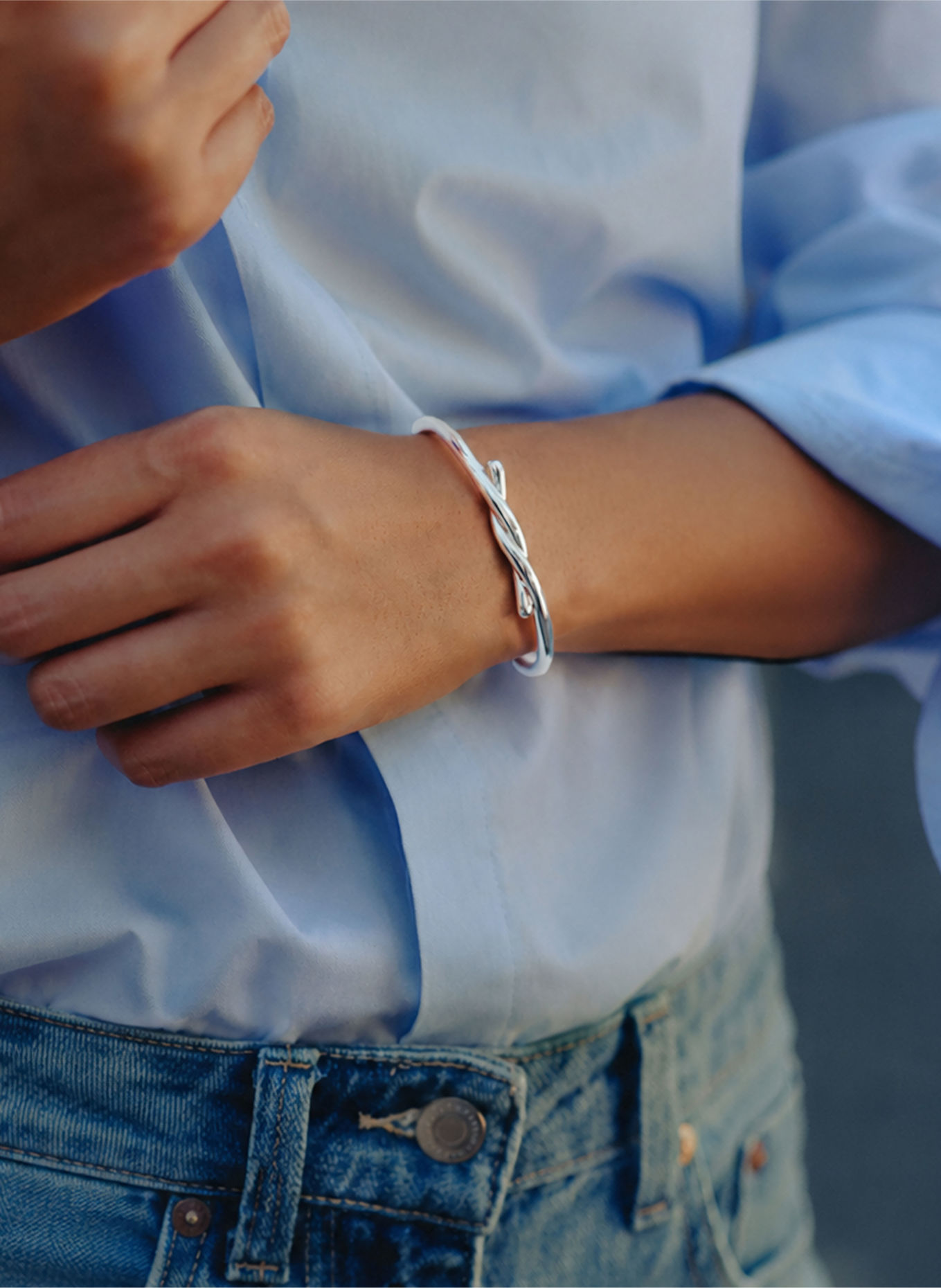 EDBLAD Armreif NOVEL KNOT: SILBER
