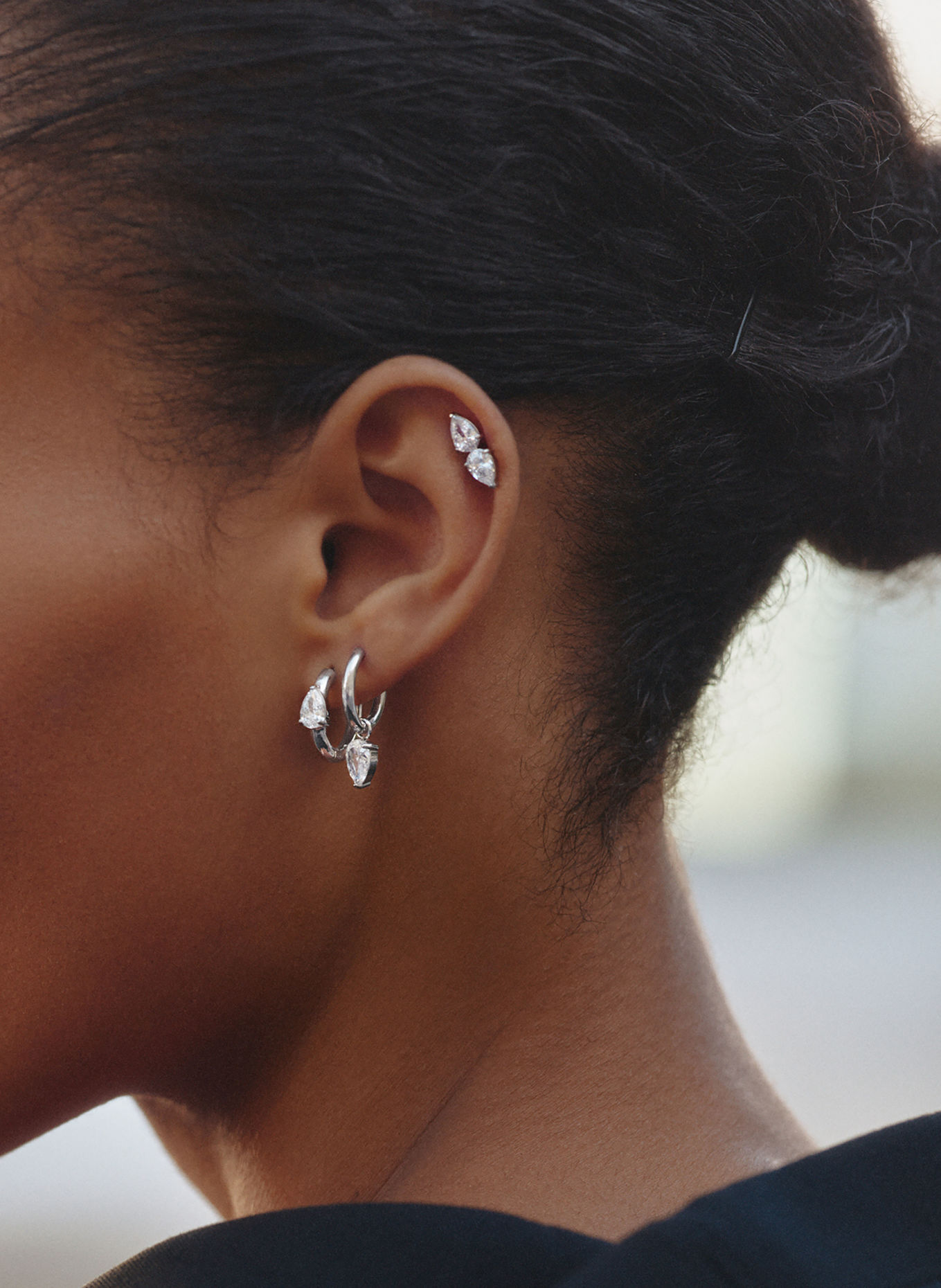 EDBLAD ARROW Hoop Earrings: SILVER