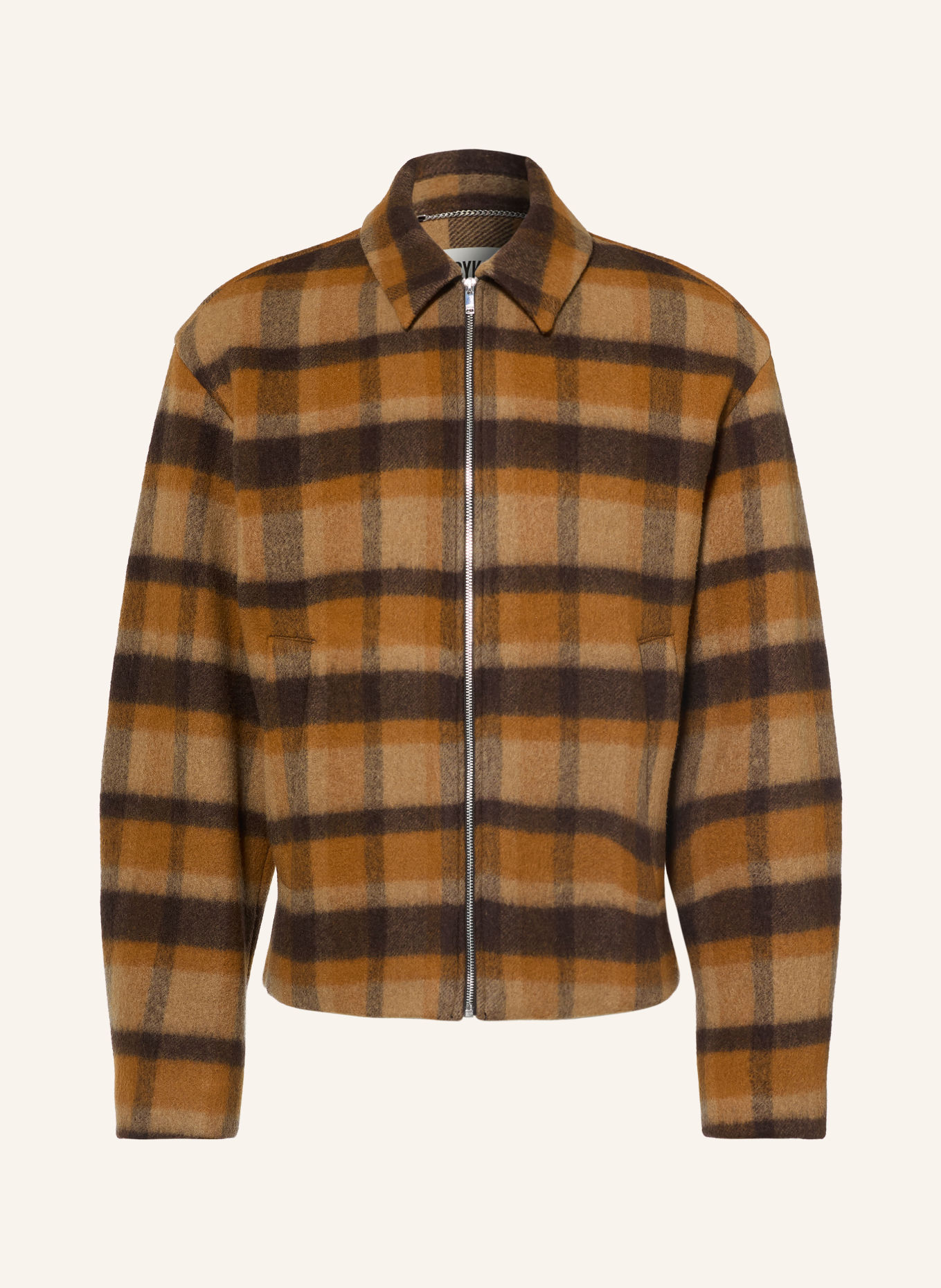 DRYKORN Overjacket RIKKO: DUNKELORANGE / DUNKELBRAUN / HELLORANGE