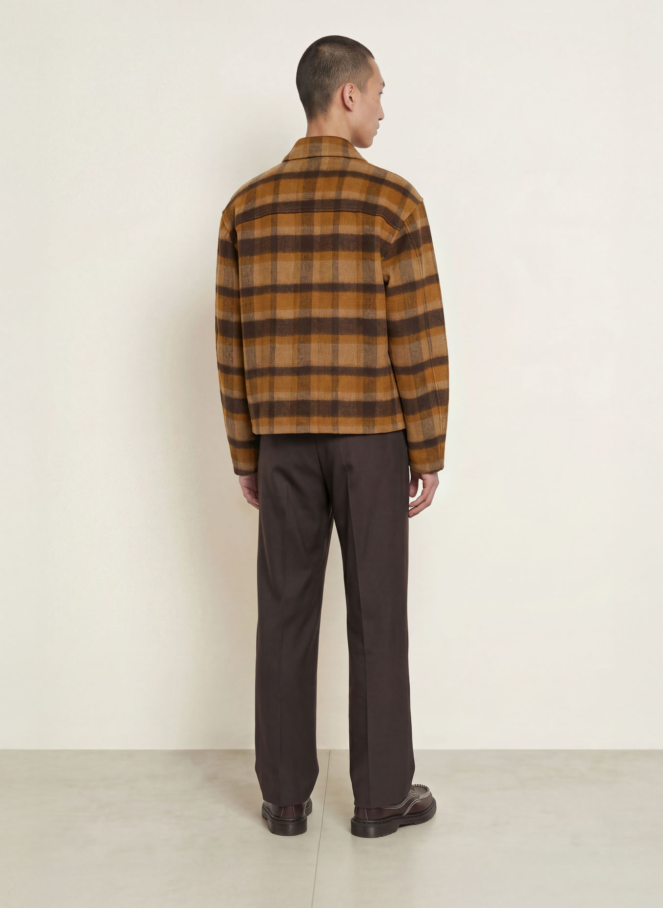 DRYKORN Overjacket RIKKO: DUNKELORANGE / DUNKELBRAUN / HELLORANGE