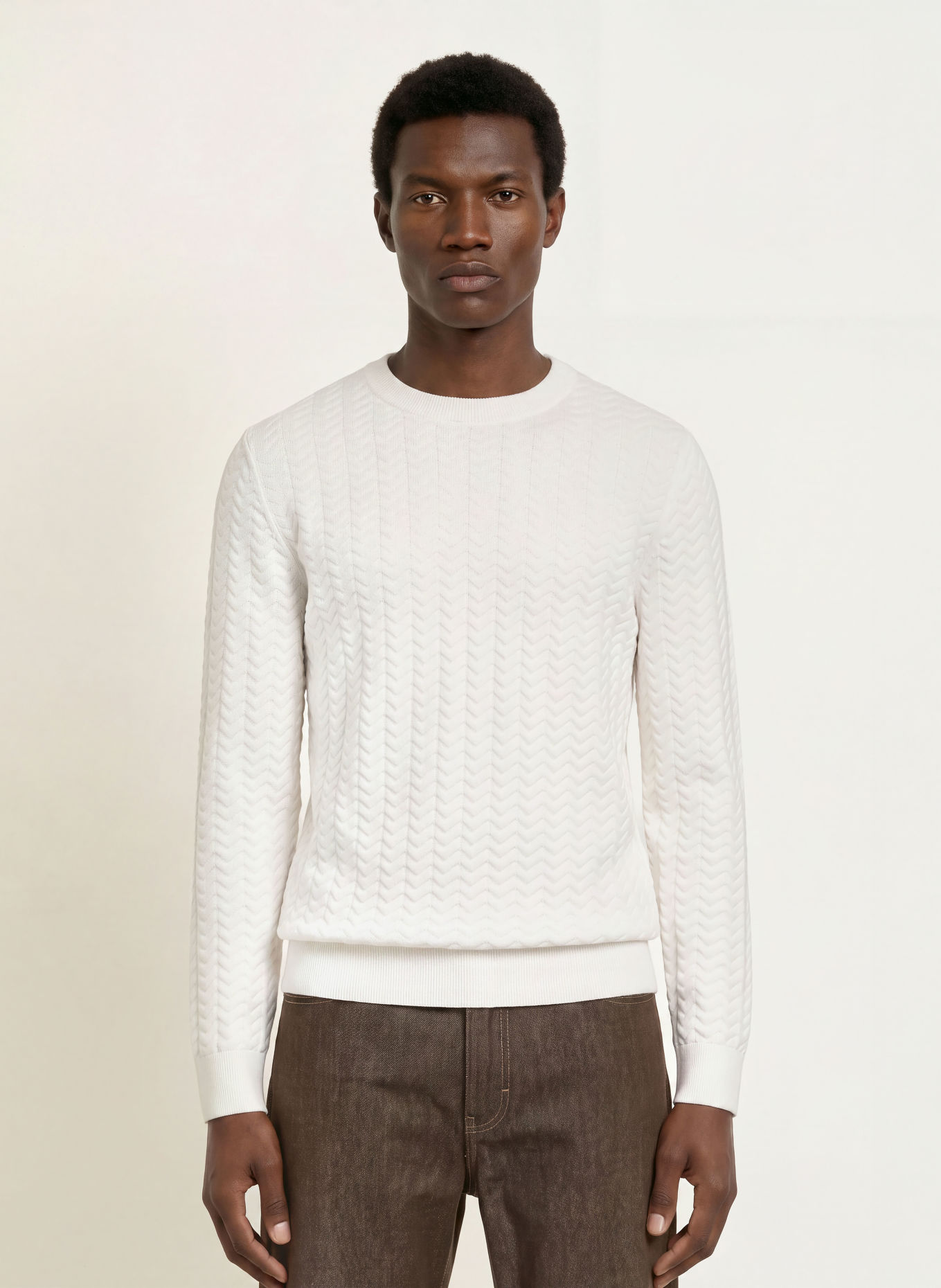 HUGO Pullover SIMOND: WEISS