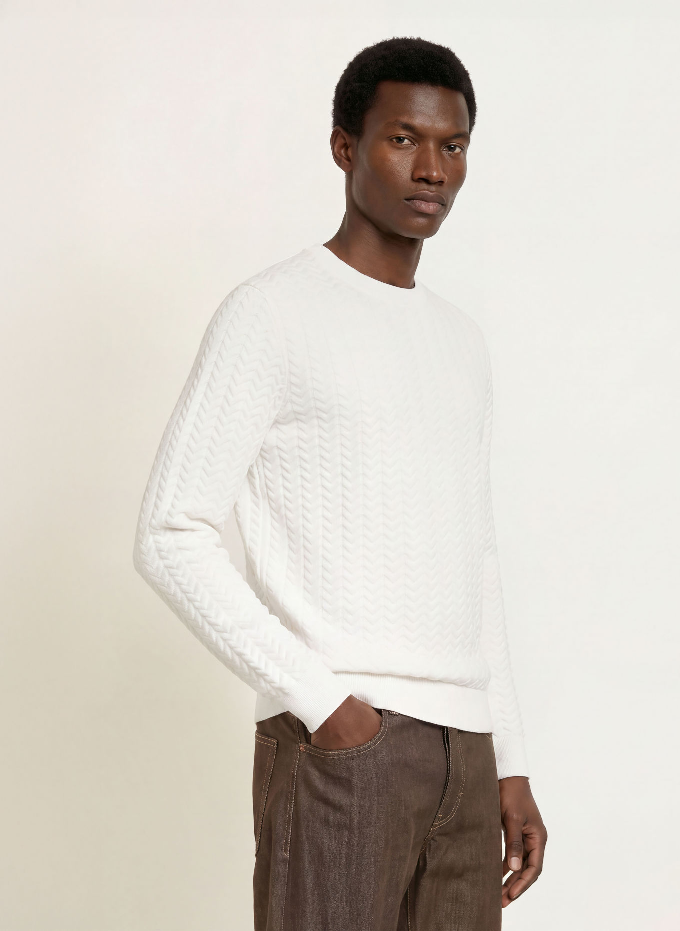 HUGO Pullover SIMOND: WEISS