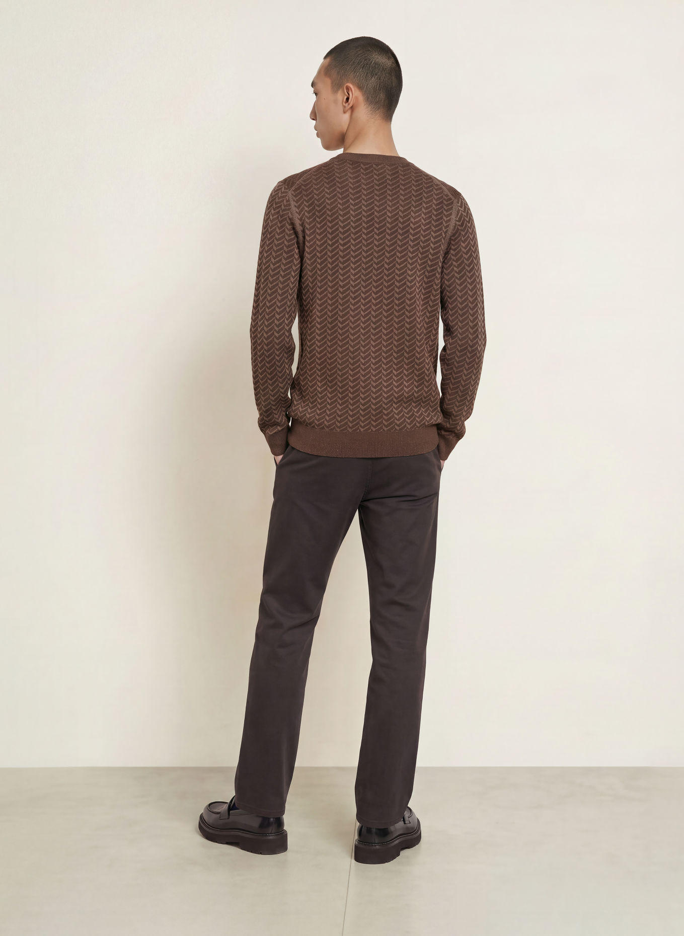 HUGO Pullover SIMOND: DUNKELBRAUN