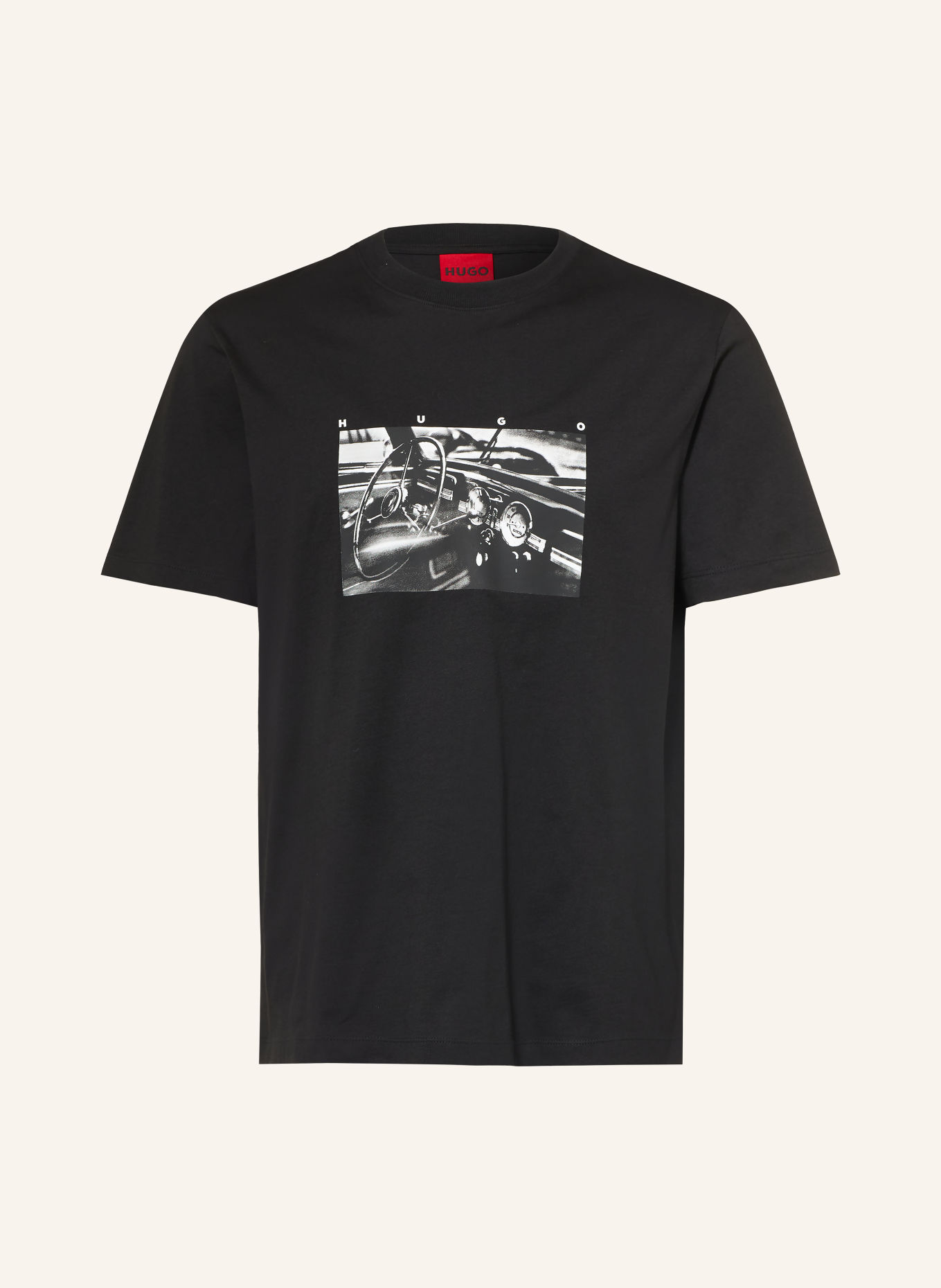 HUGO T-shirt DIKEMS: SVART / VIT