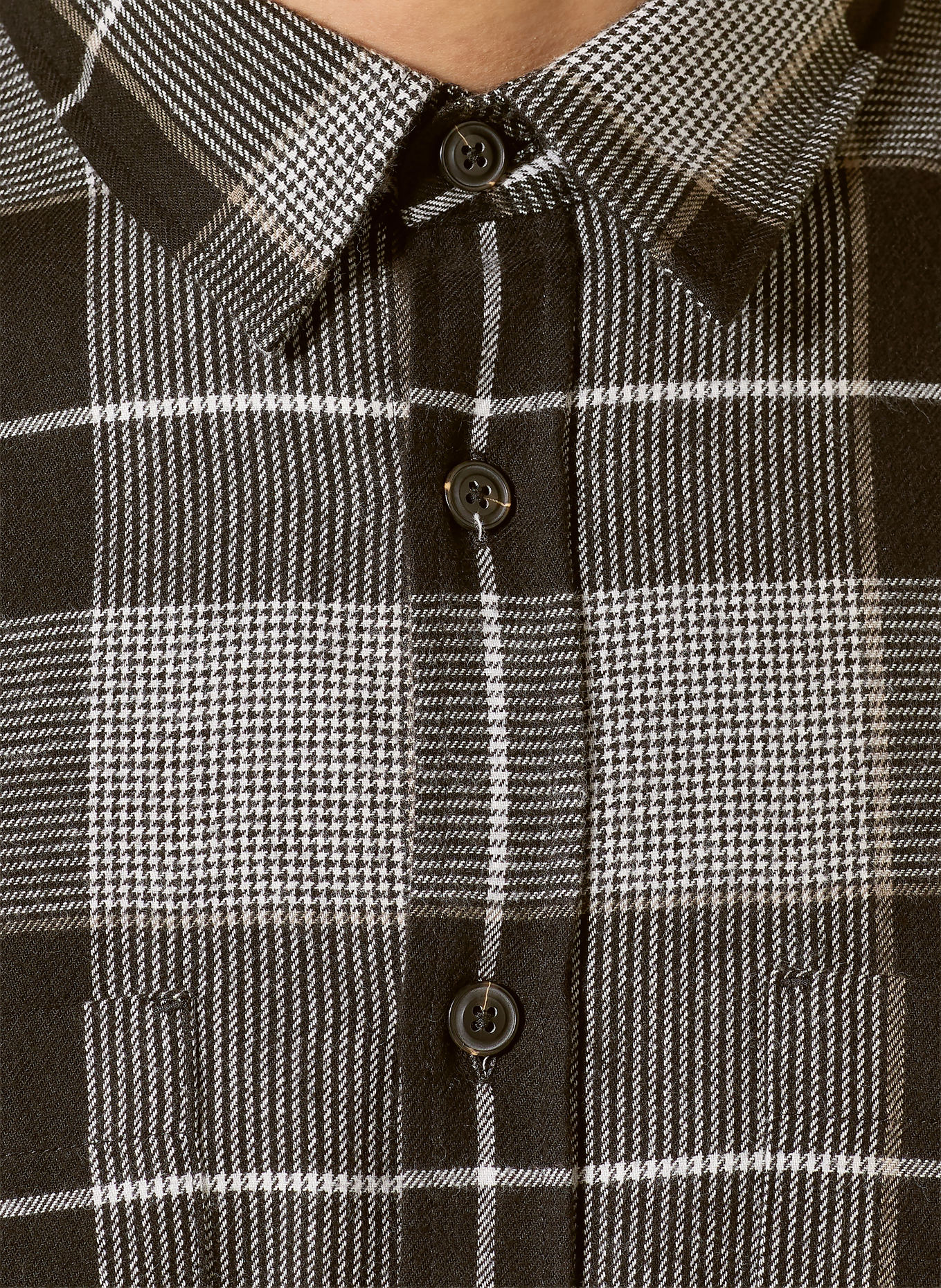 HUGO Chemise ERGIN coupe droite: NOIR / GRIS FONCÉ / BLANC