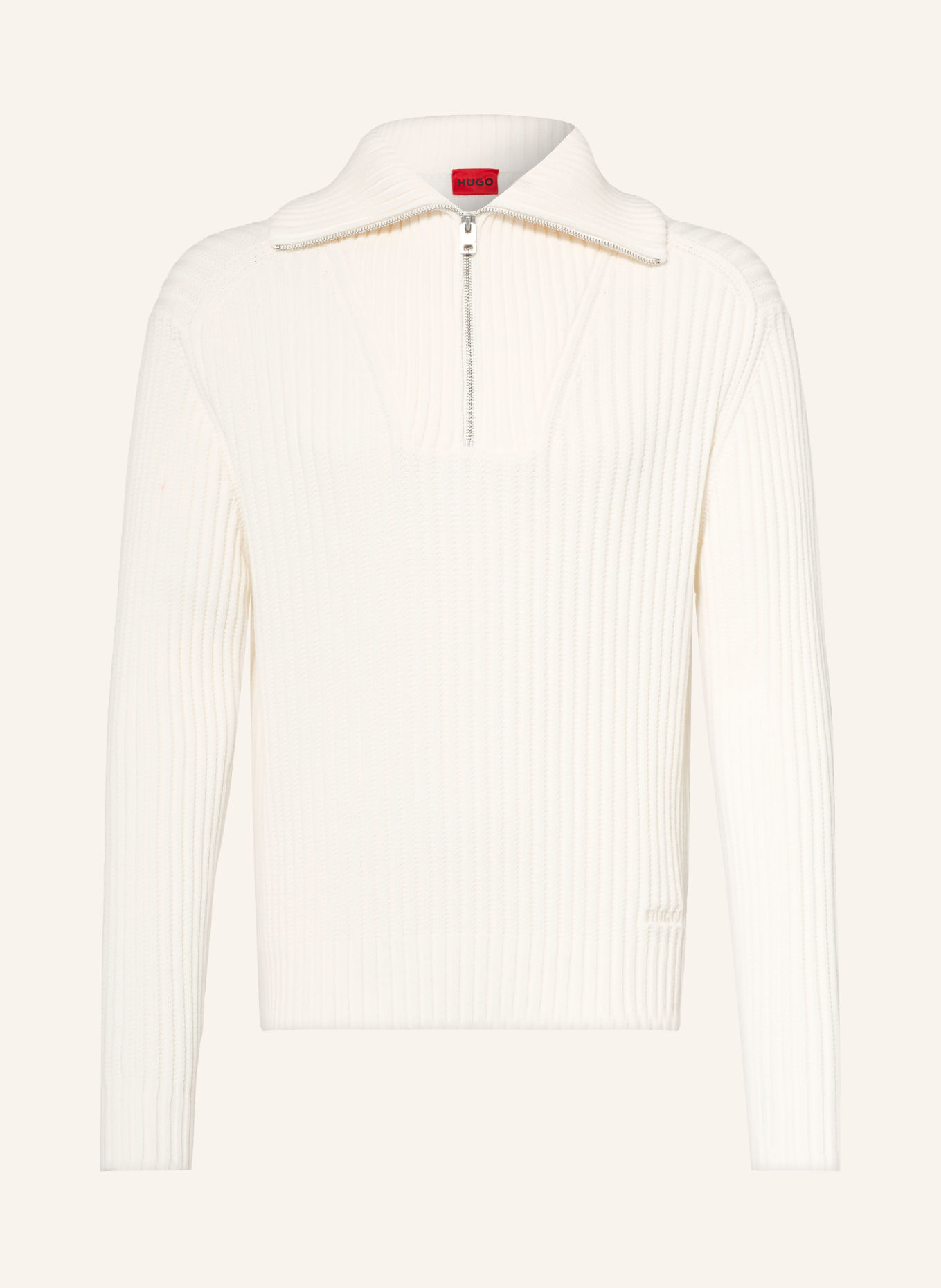 HUGO Half-zip sweater SRITHON Turtleneck: CREAM