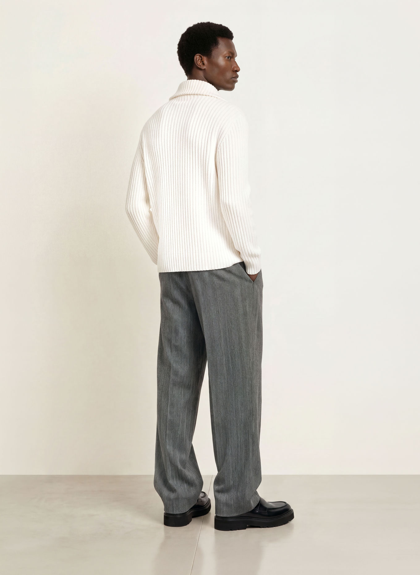 HUGO Half-zip sweater SRITHON Turtleneck: CREAM