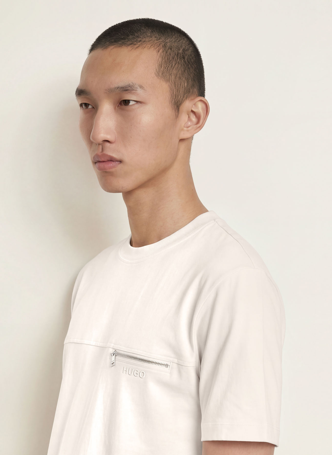 HUGO T-shirt DERENN: CRÈME