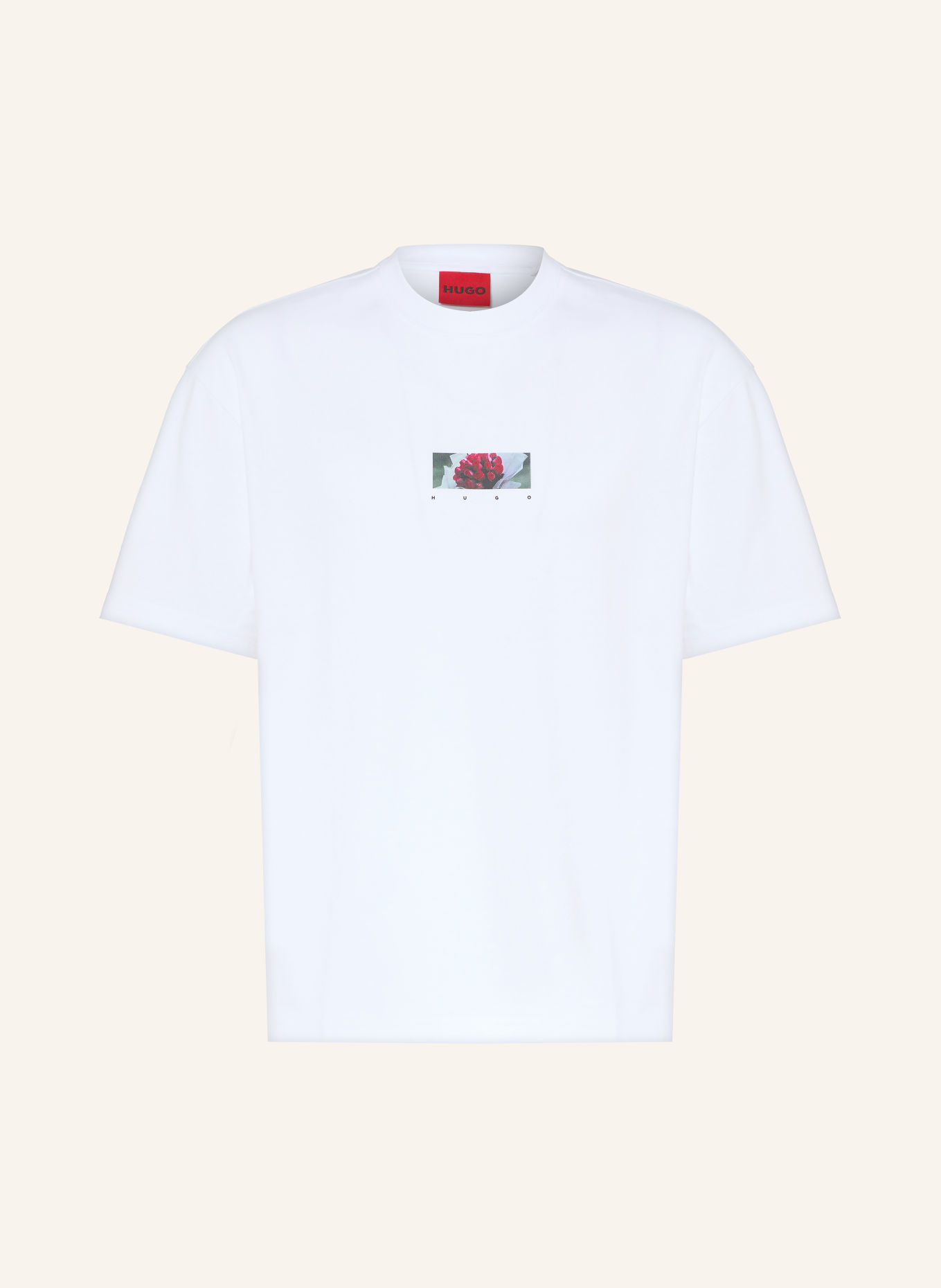 HUGO T-shirt DAKHIL: BLANC / GRIS / NOIR