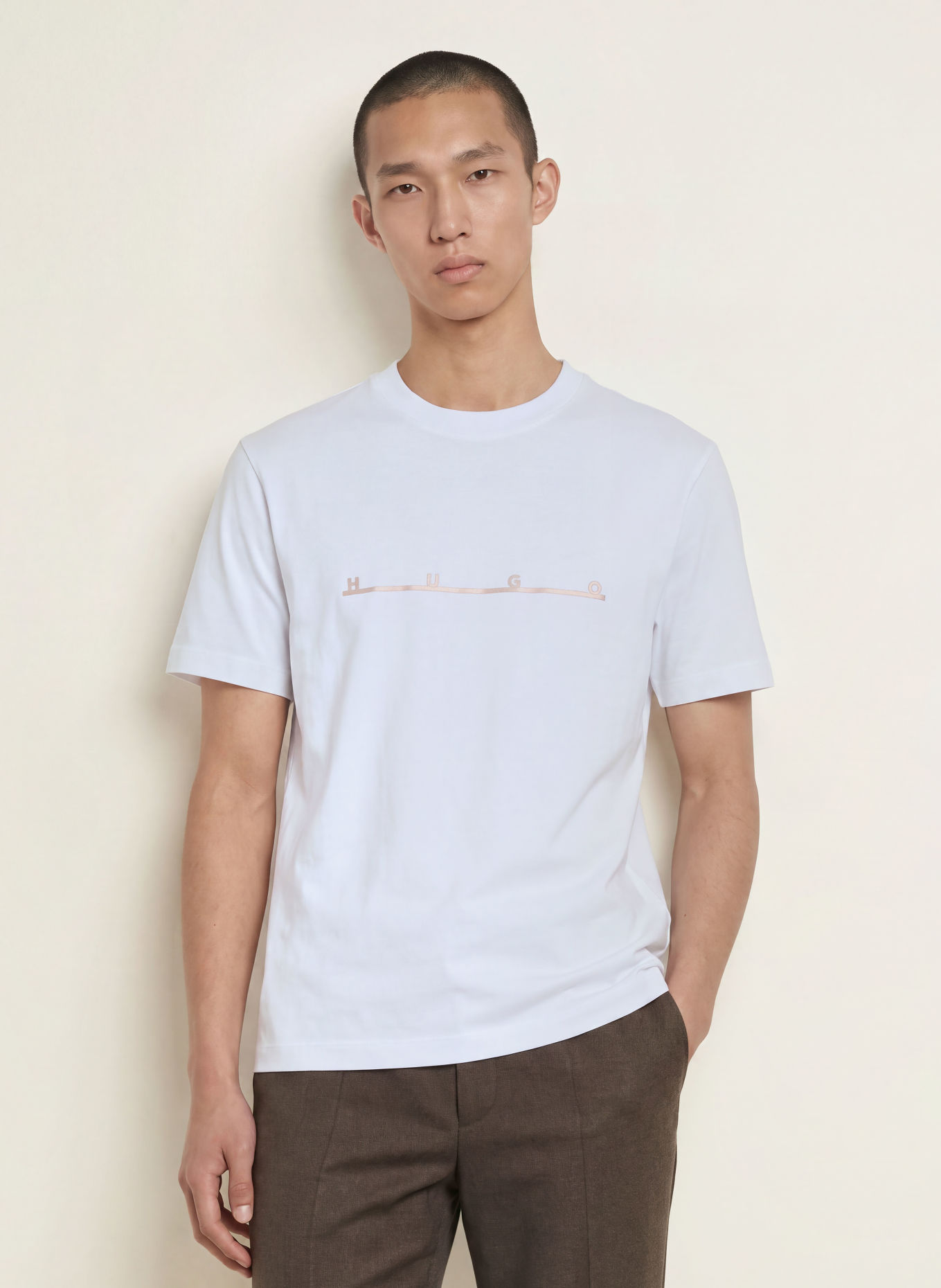 HUGO T-shirt DATRIK: BLANC